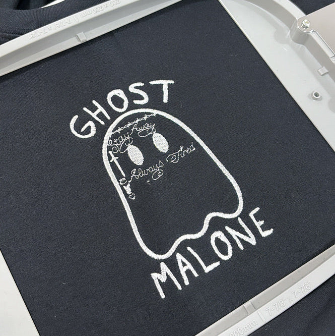GHOST MALONE EMBROIDERED SWEATSHIRT