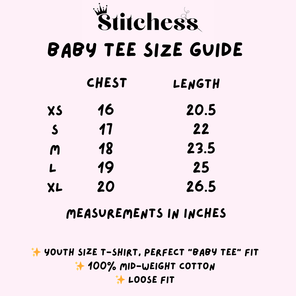 ICONIC COCKTAILS EMBROIDERED BABY TEE