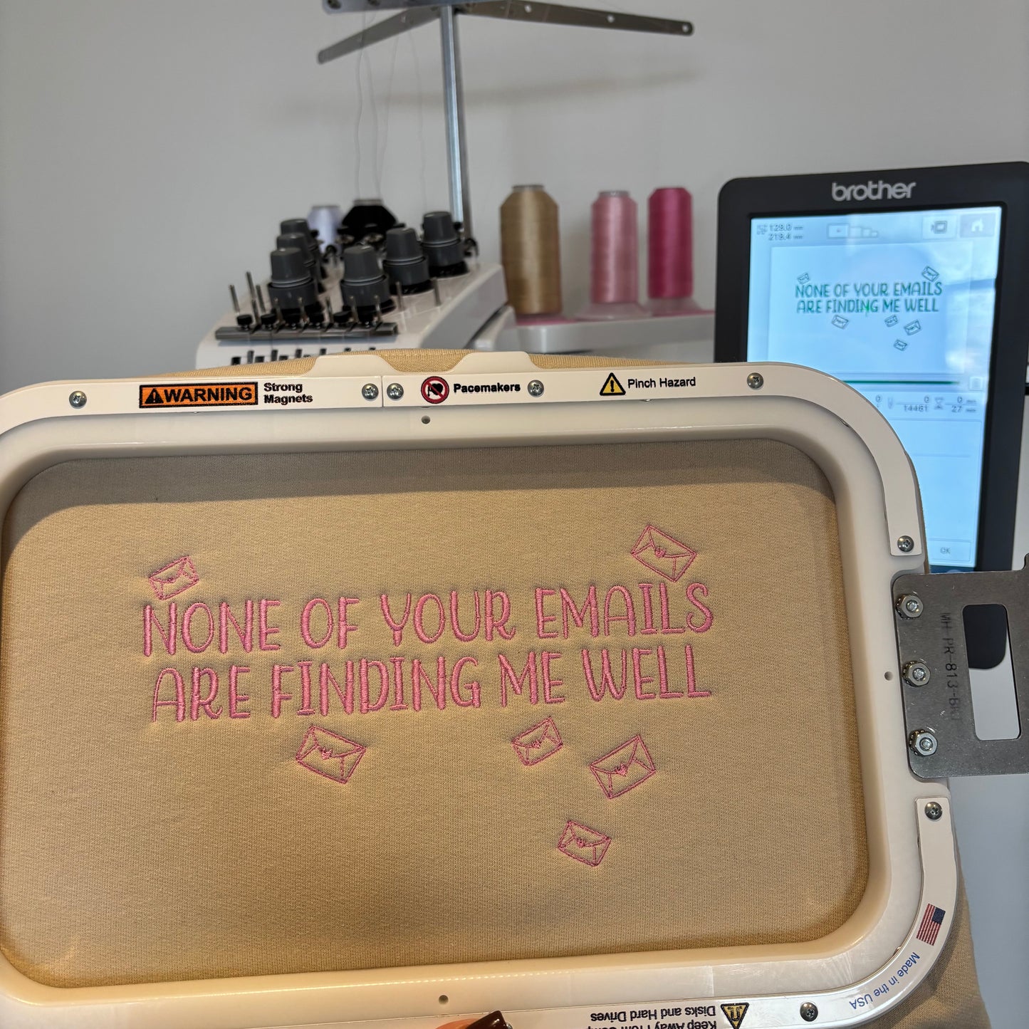 NONE OF YOUR EMAILS ARE FINDING ME WELL EMBROIDERED SWEATSHIRT