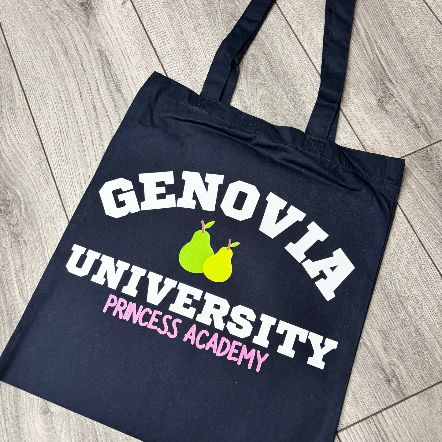 GENOVIA UNIVERSITY PRINTED TOTE BAG