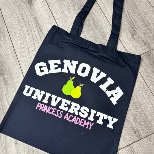 GENOVIA UNIVERSITY PRINTED TOTE BAG