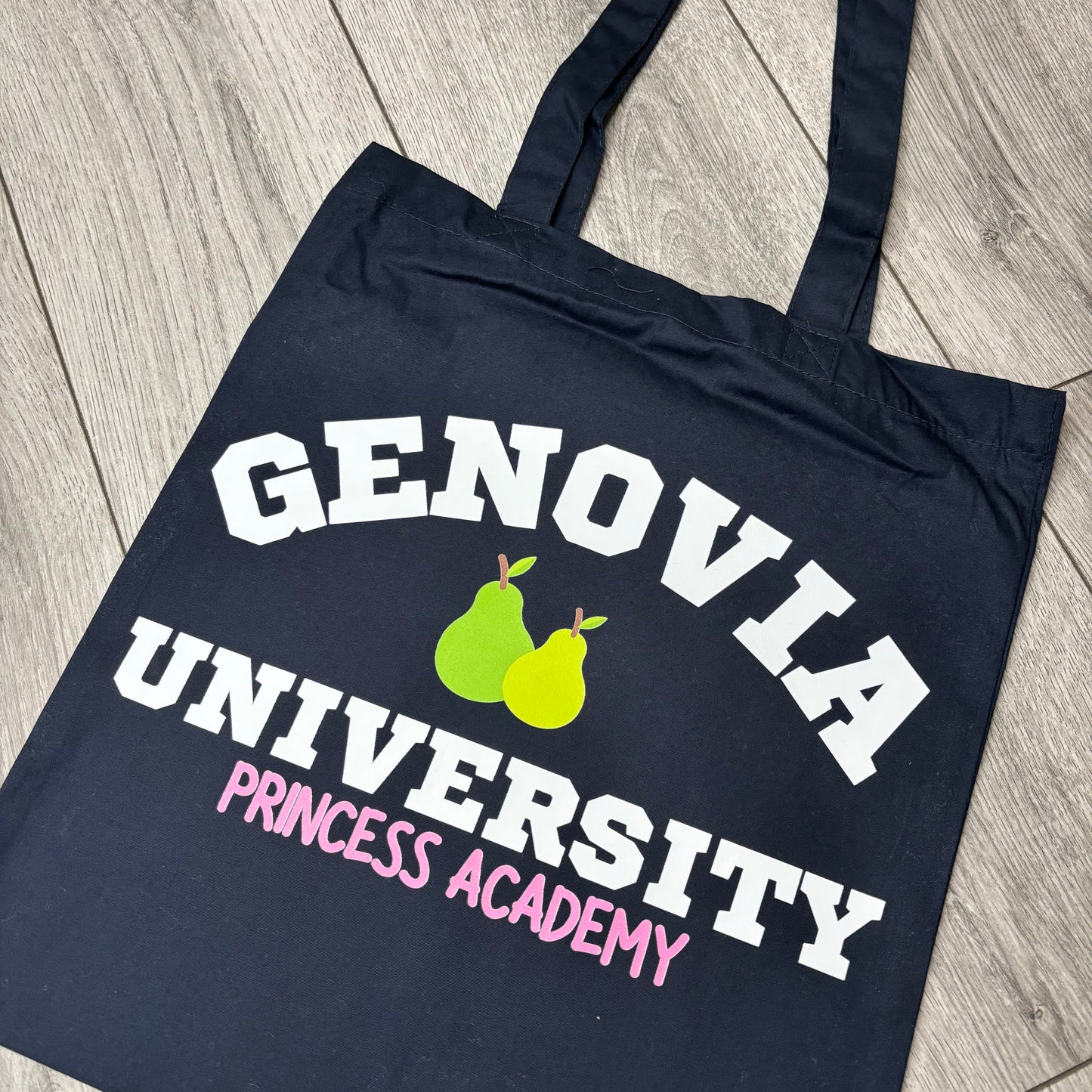 GENOVIA UNIVERSITY PRINTED TOTE BAG
