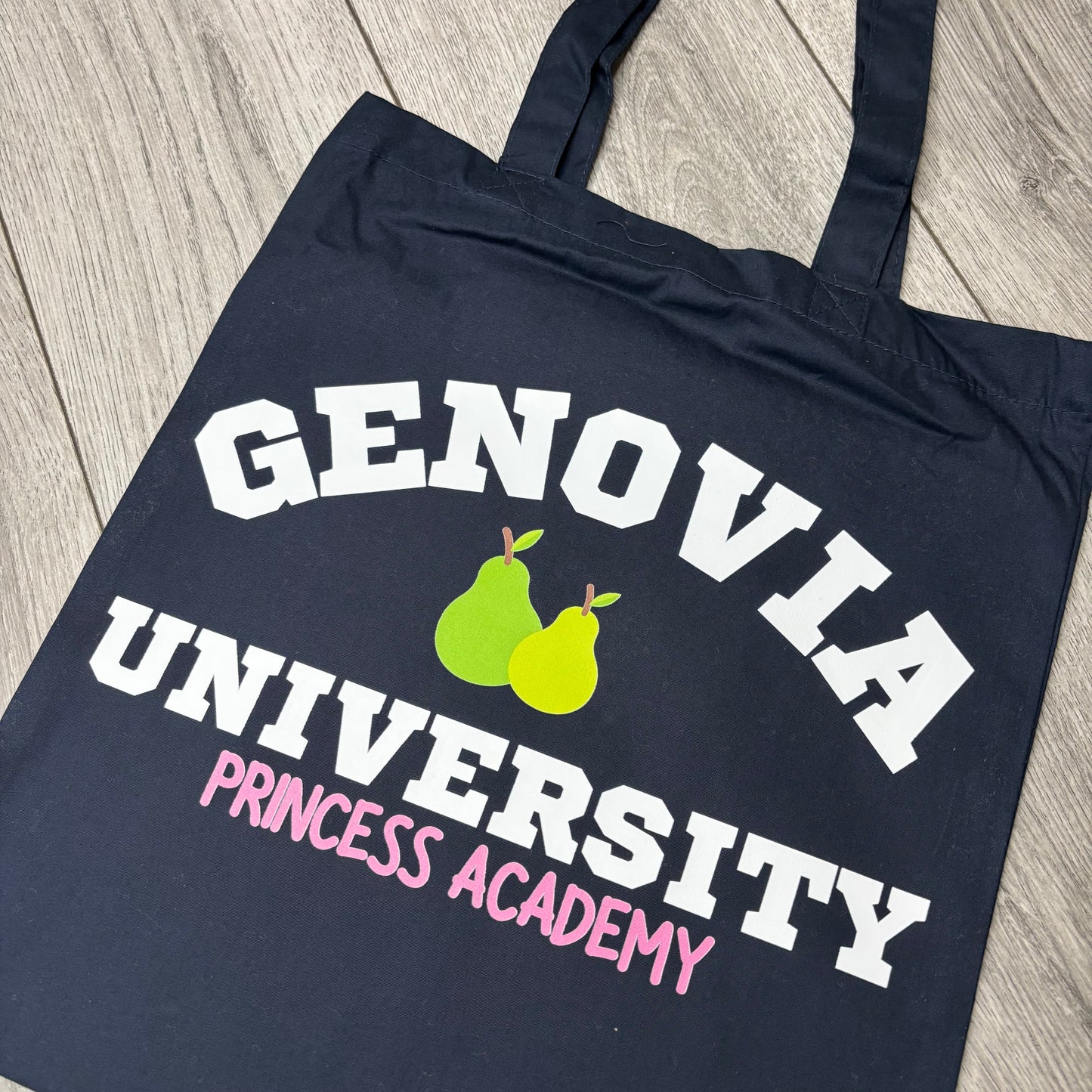 GENOVIA UNIVERSITY PRINTED TOTE BAG