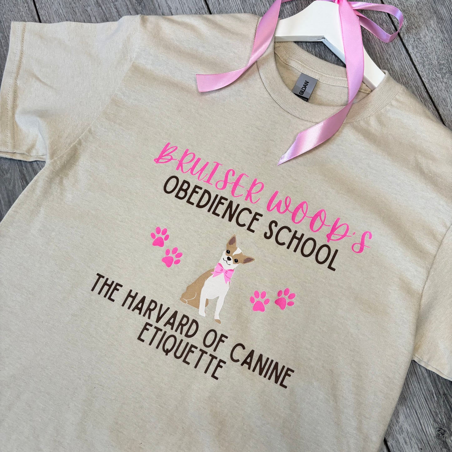 BRUISER WOODS OBEDIENCE SCHOOL PRINTED T-SHIRT