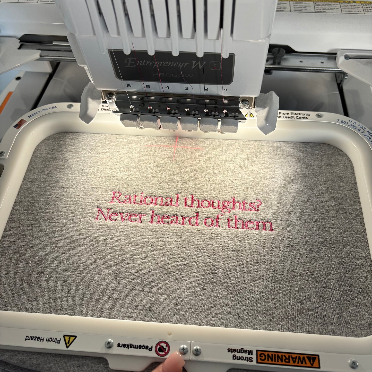 RATIONAL THOUGHTS EMBROIDERED SWEATSHIRT