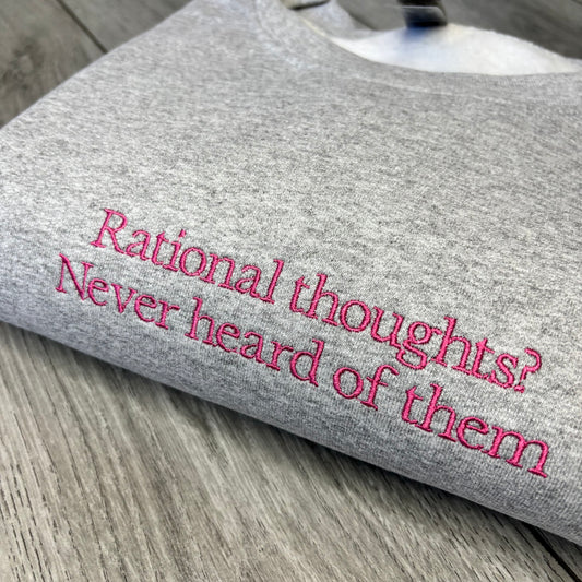 RATIONAL THOUGHTS EMBROIDERED SWEATSHIRT