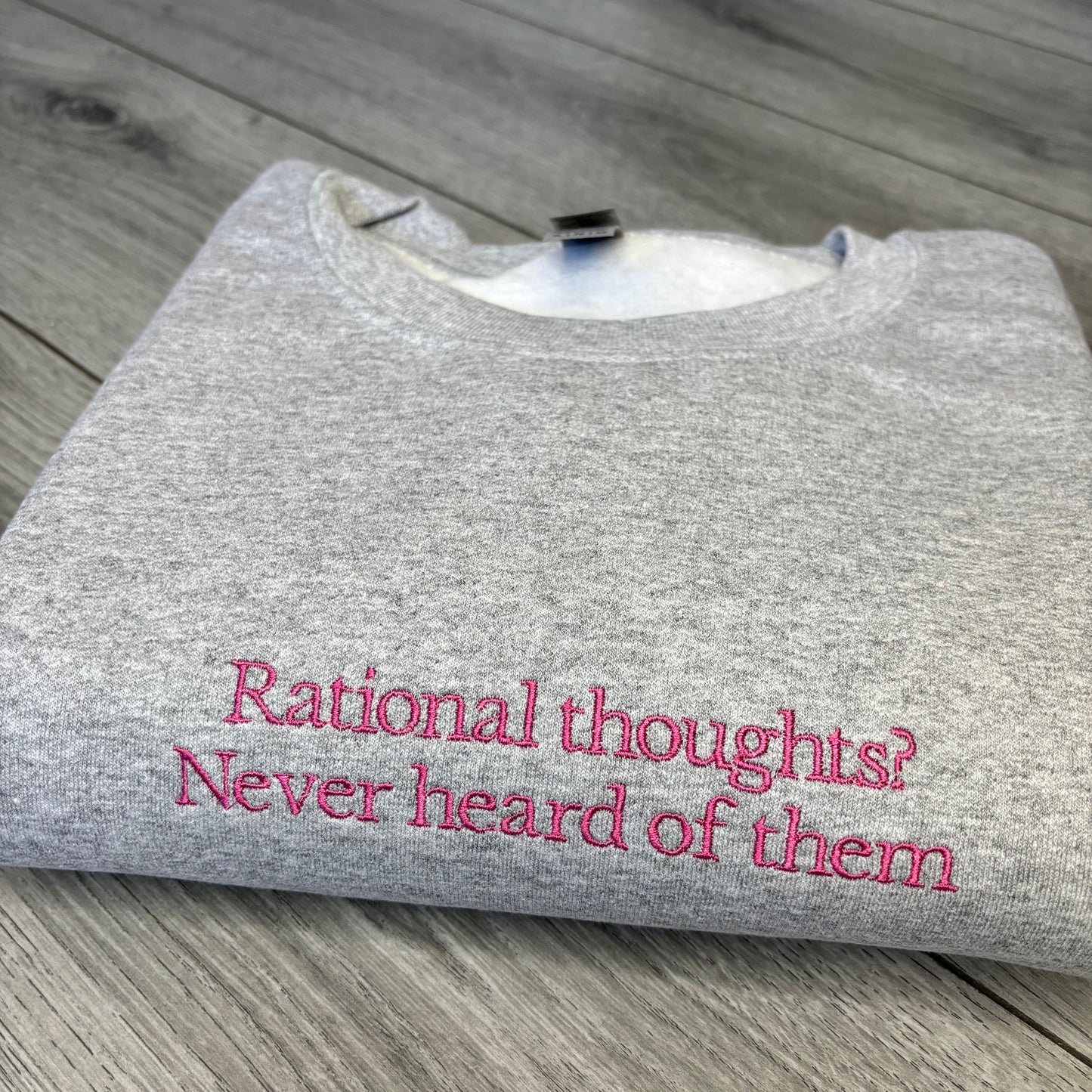 RATIONAL THOUGHTS EMBROIDERED SWEATSHIRT