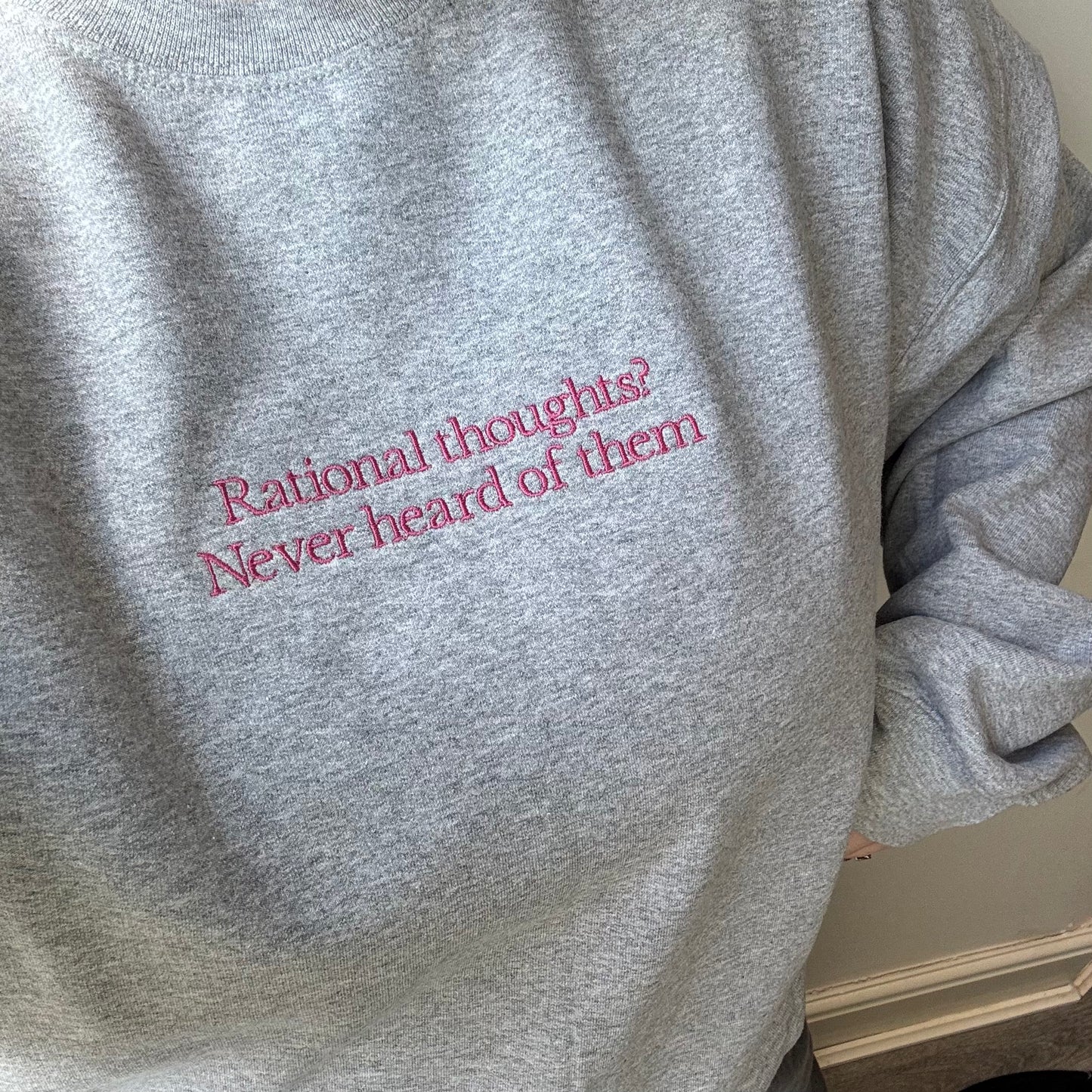 RATIONAL THOUGHTS EMBROIDERED SWEATSHIRT