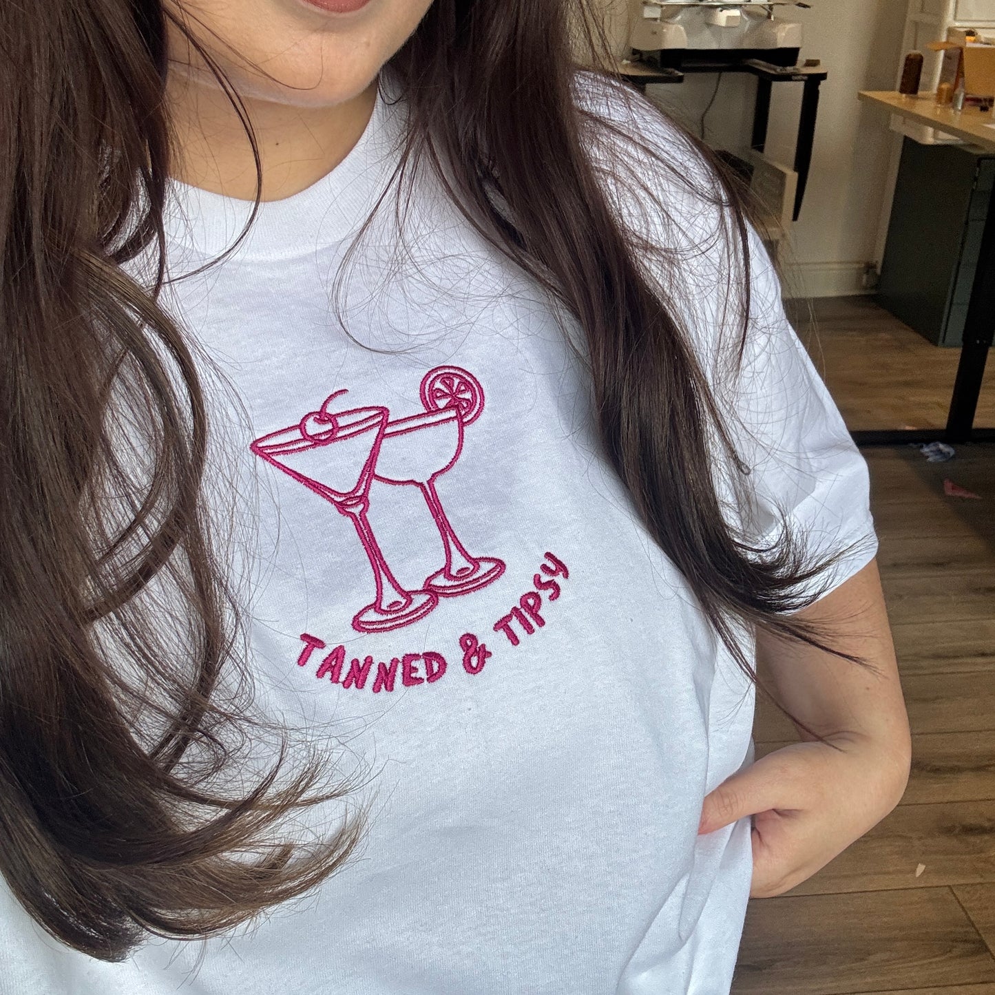 ICONIC COCKTAILS EMBROIDERED T-SHIRT