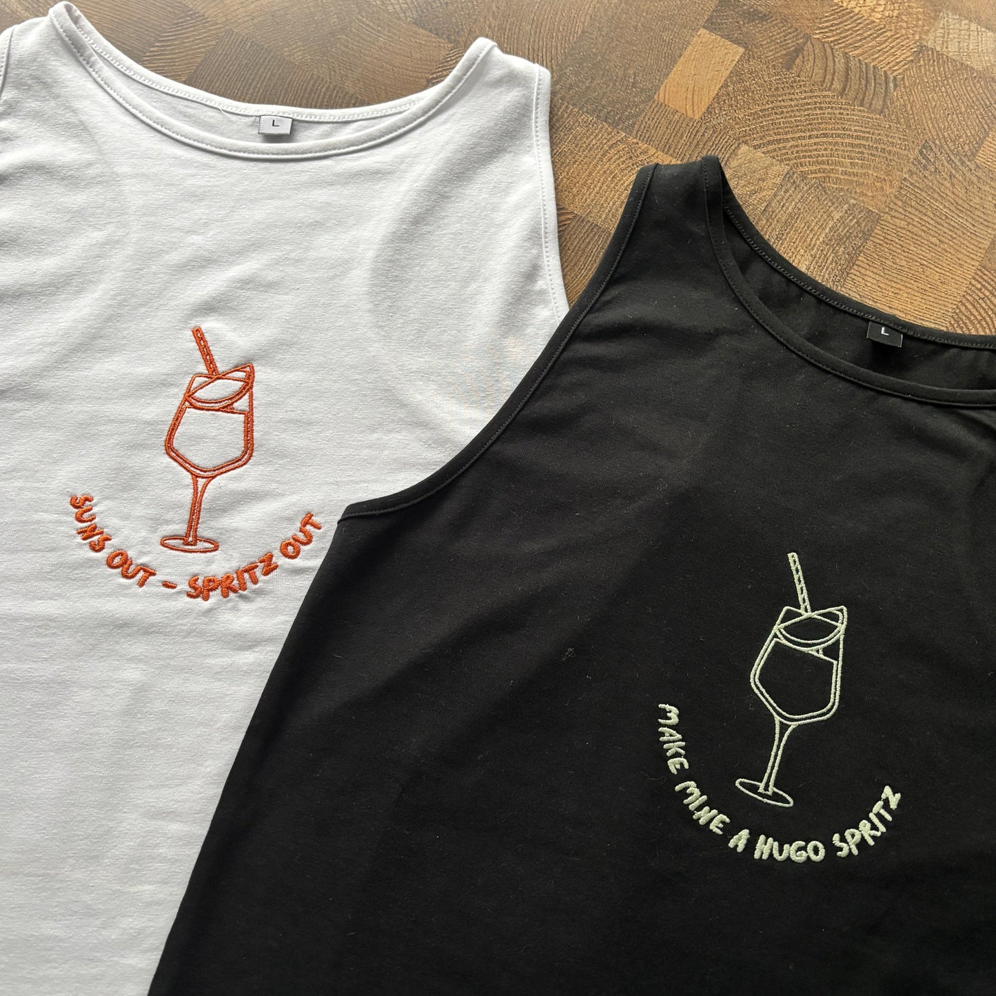 ICONIC COCKTAILS EMBROIDERED TANK TOP