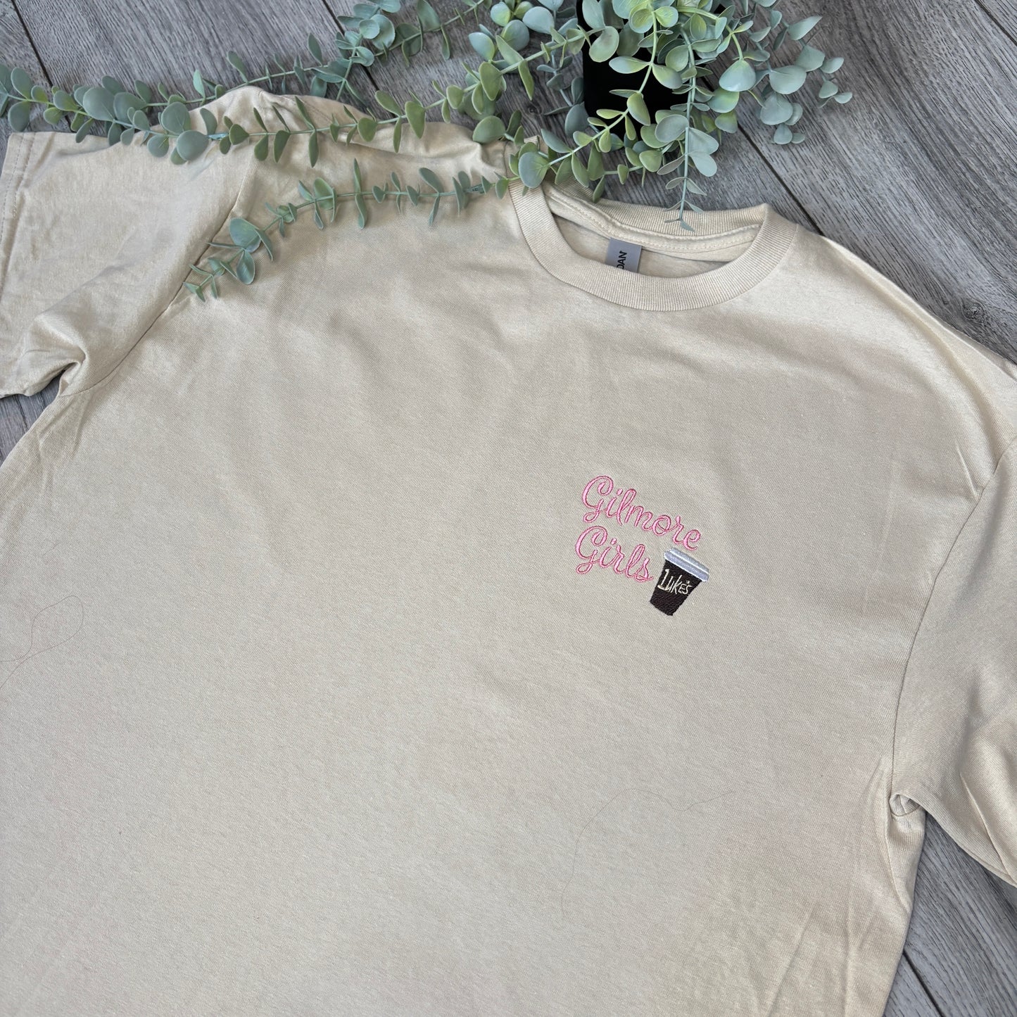 GILMORE LUKES COFFEE EMBROIDERED T-SHIRT