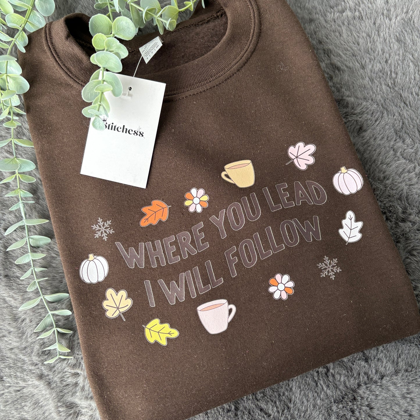 I WILL FOLLOW GG PRINTED T-SHIRT/SWEATSHIRT