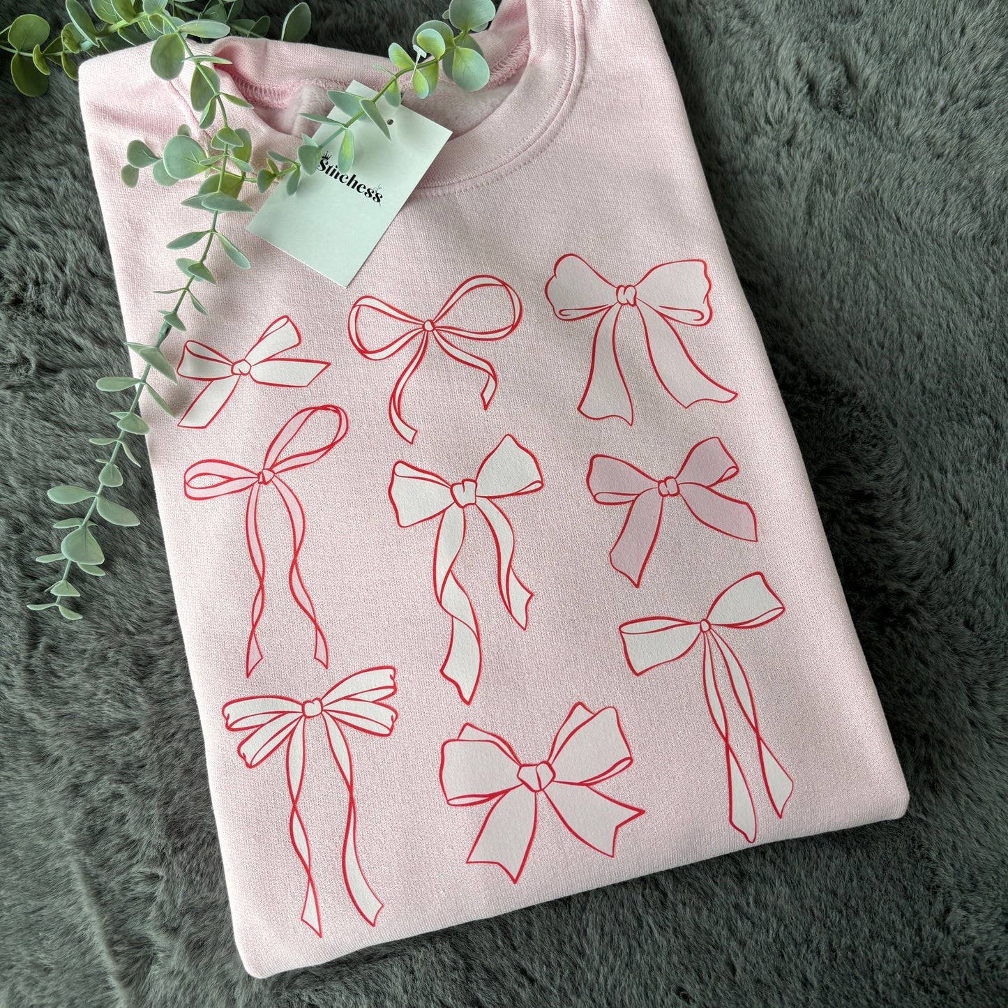 BOW PRINTED SWEATSHIRT/T-SHIRT
