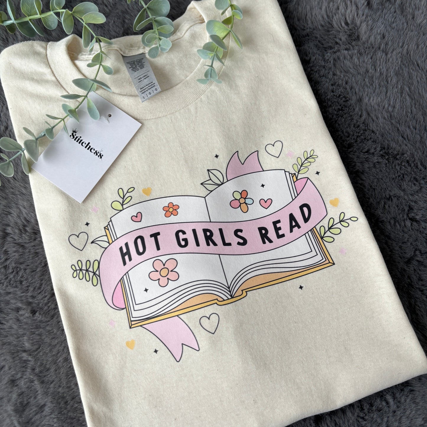 HOT GIRLS READ PRINTED SWEATSHIRT/T-SHIRT