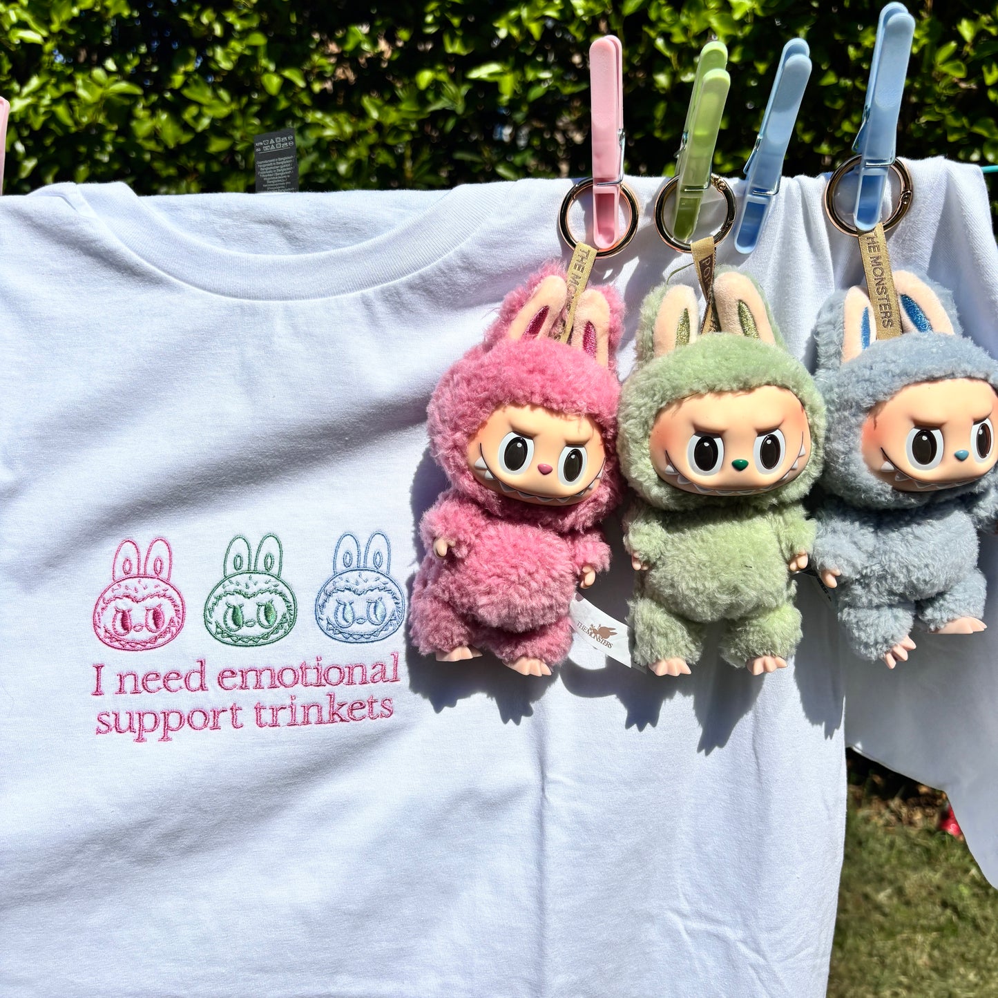 EMOTIONAL SUPPORT TRINKETS EMBROIDERED T-SHIRT/SWEATSHIRT