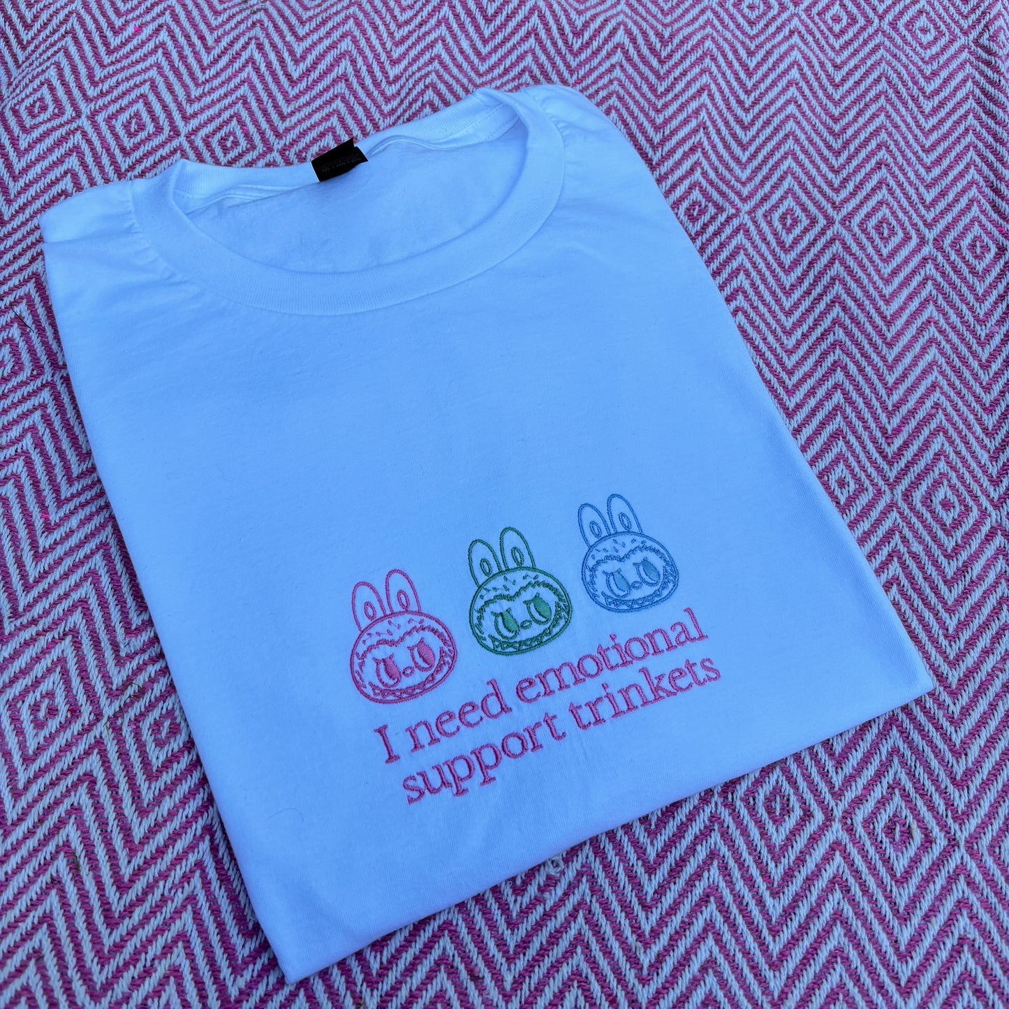 EMOTIONAL SUPPORT TRINKETS EMBROIDERED T-SHIRT/SWEATSHIRT