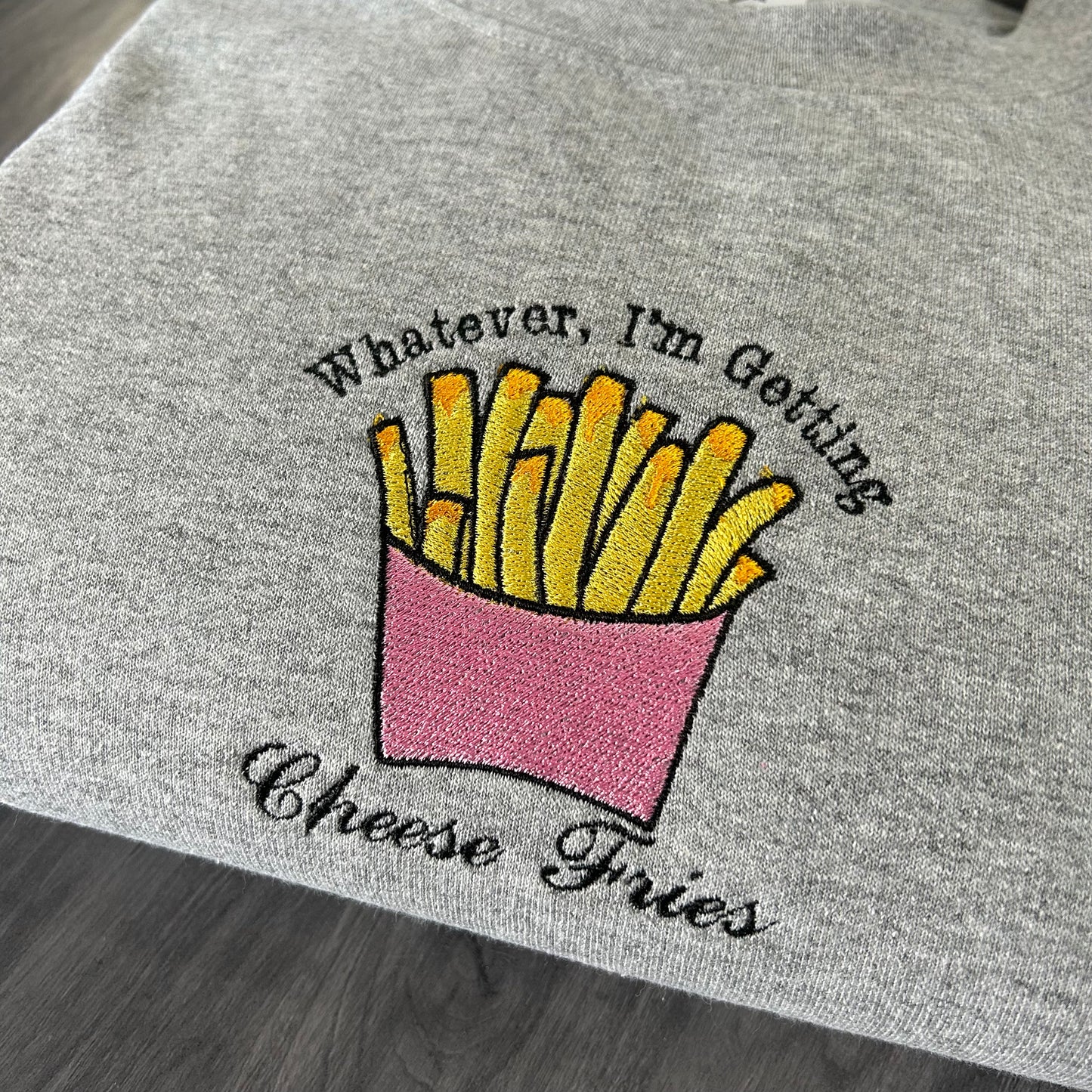 CHEESE FRIES EMBROIDERED SWEATSHIRT