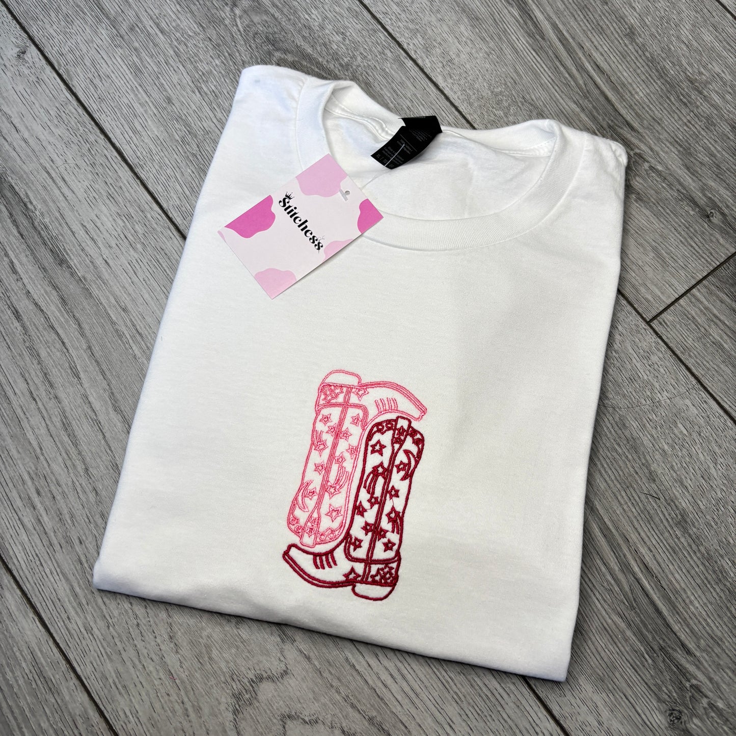 COWBOY BOOTS EMBROIDERED T-SHIRT/ SWEATSHIRT