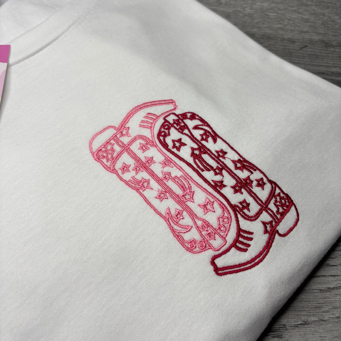 COWBOY BOOTS EMBROIDERED T-SHIRT/ SWEATSHIRT