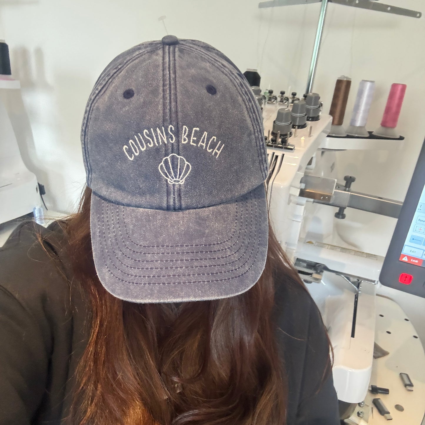 COUSINS BEACH EMBROIDERED VINTAGE WASH CAP