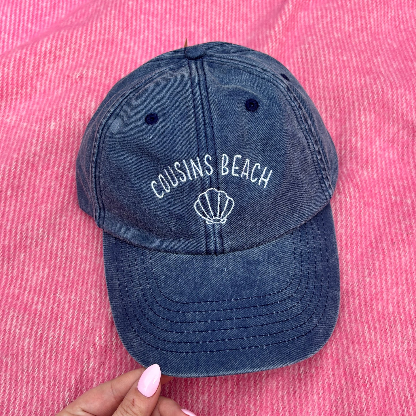 COUSINS BEACH EMBROIDERED VINTAGE WASH CAP
