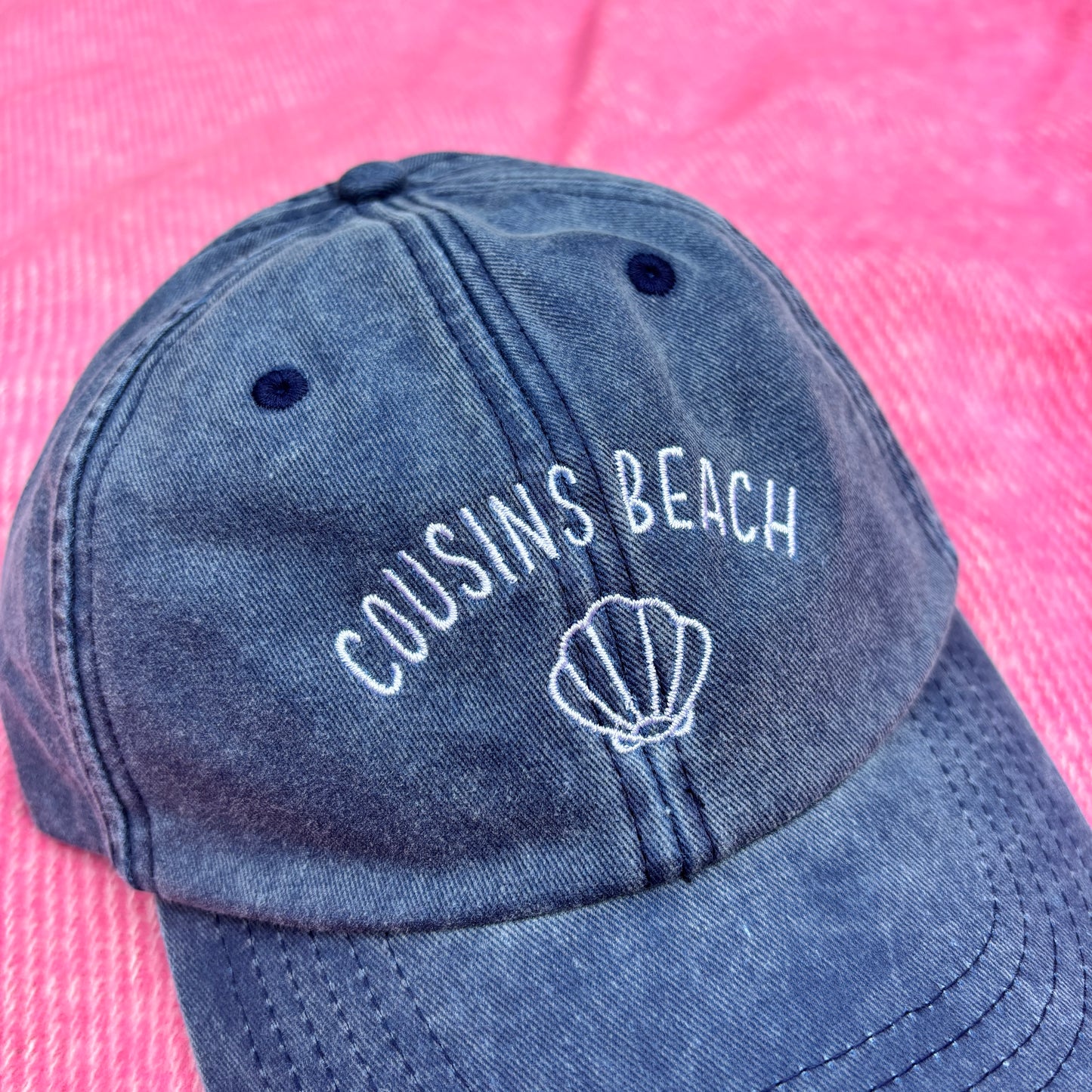 COUSINS BEACH EMBROIDERED VINTAGE WASH CAP