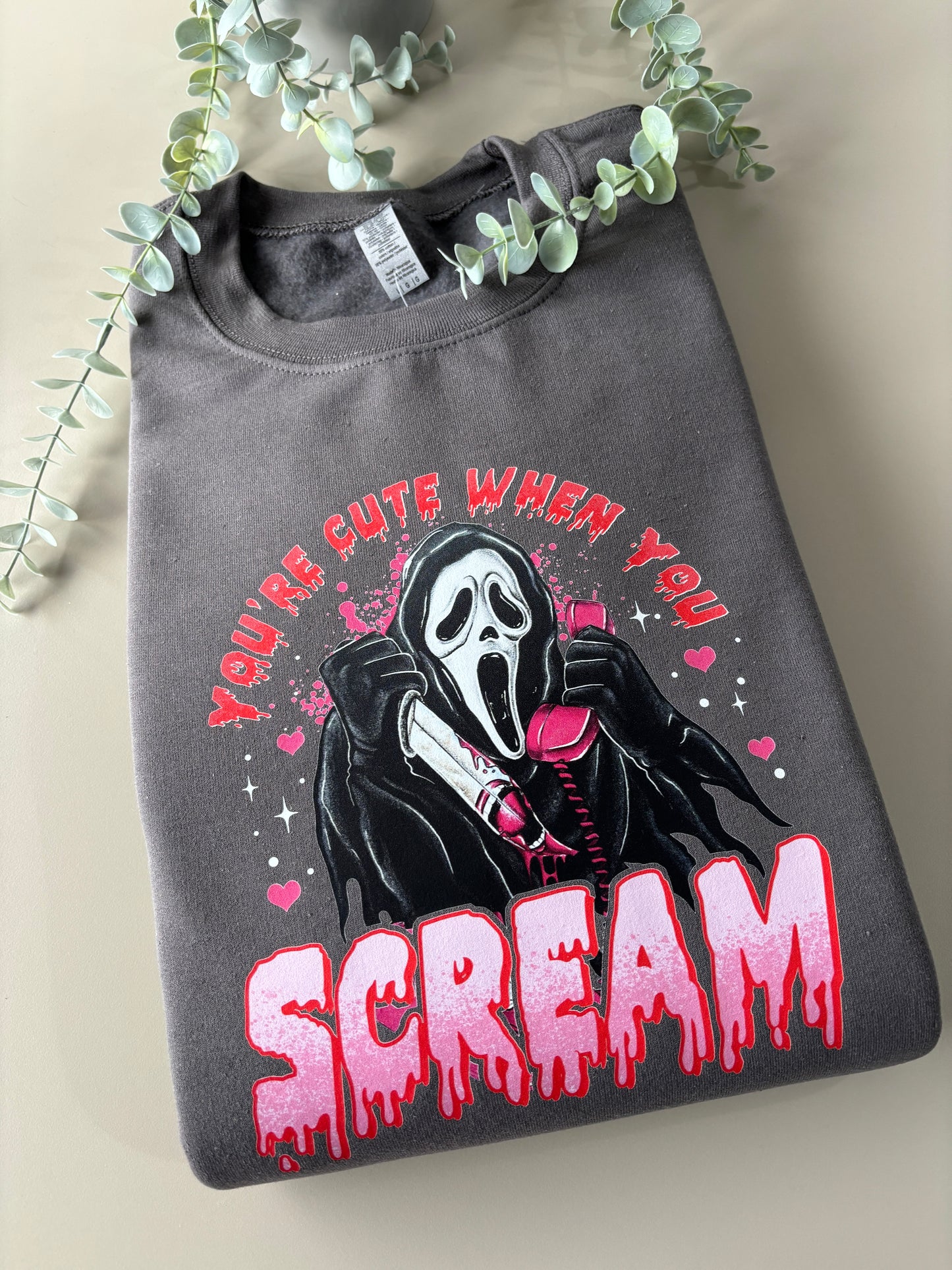 CUTE WHEN YOU SCREAM PRINTED T-SHIRT/SWEATSHIRT