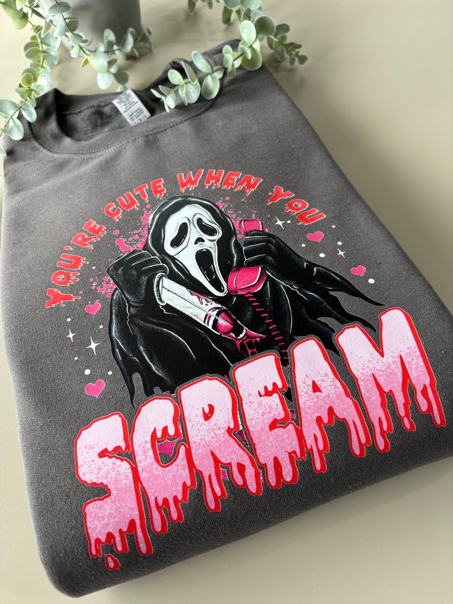 CUTE WHEN YOU SCREAM PRINTED T-SHIRT/SWEATSHIRT
