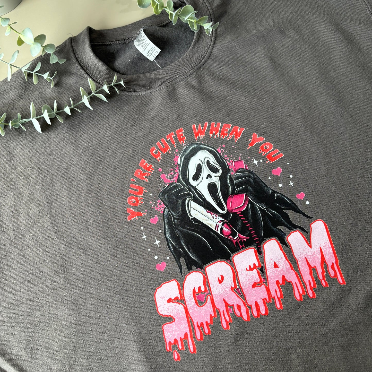 CUTE WHEN YOU SCREAM PRINTED T-SHIRT/SWEATSHIRT