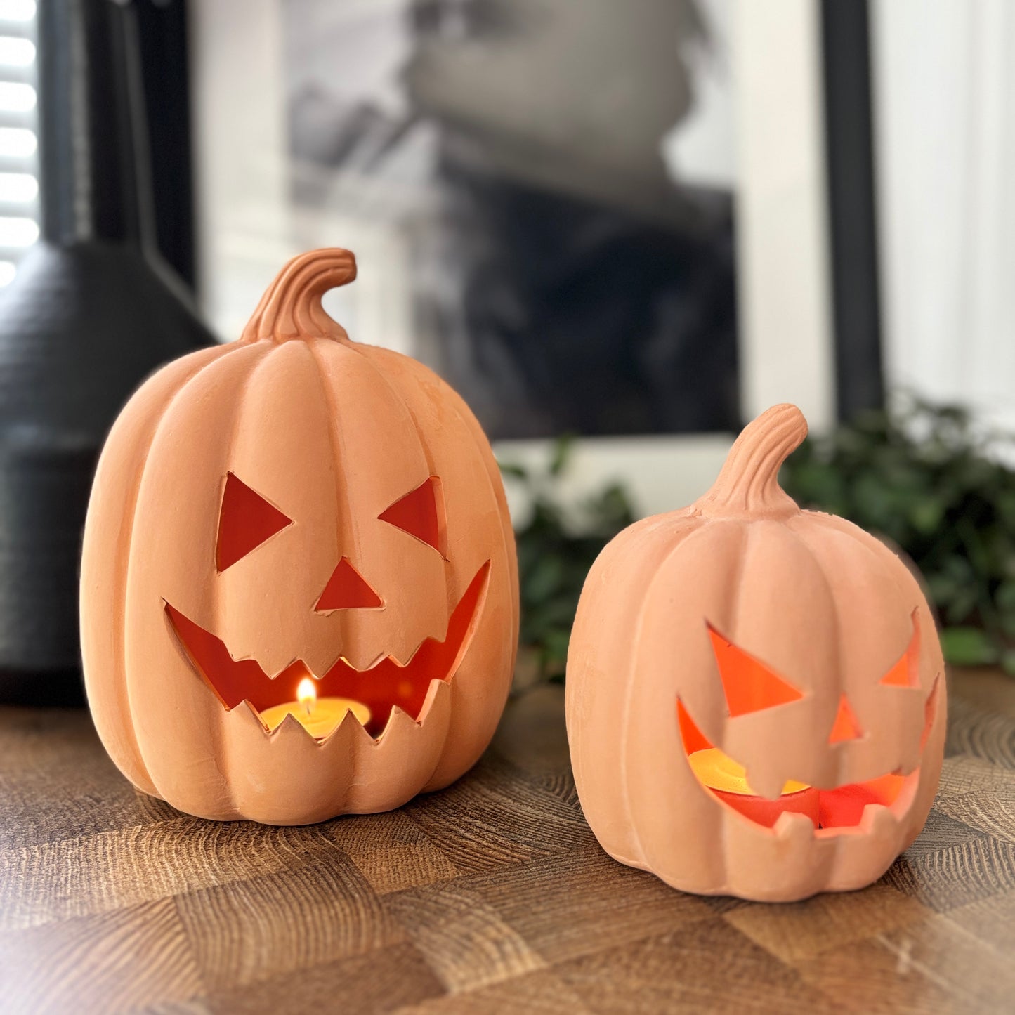 SUMMERWEEN TERRACOTTA PUMPKIN TEALIGHT HOLDER