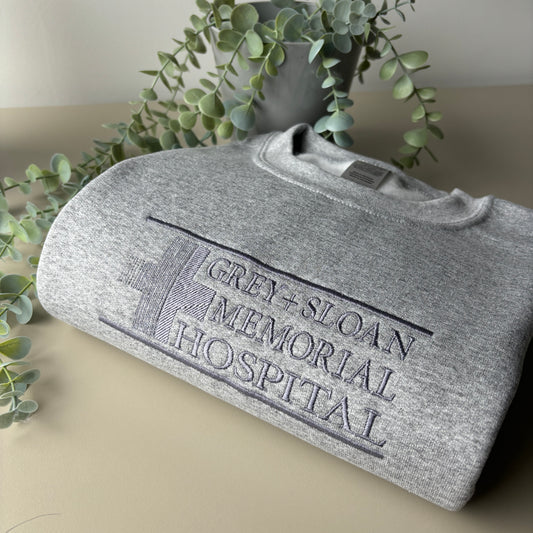 GREYS ANATOMY EMBROIDERED SWEATSHIRT