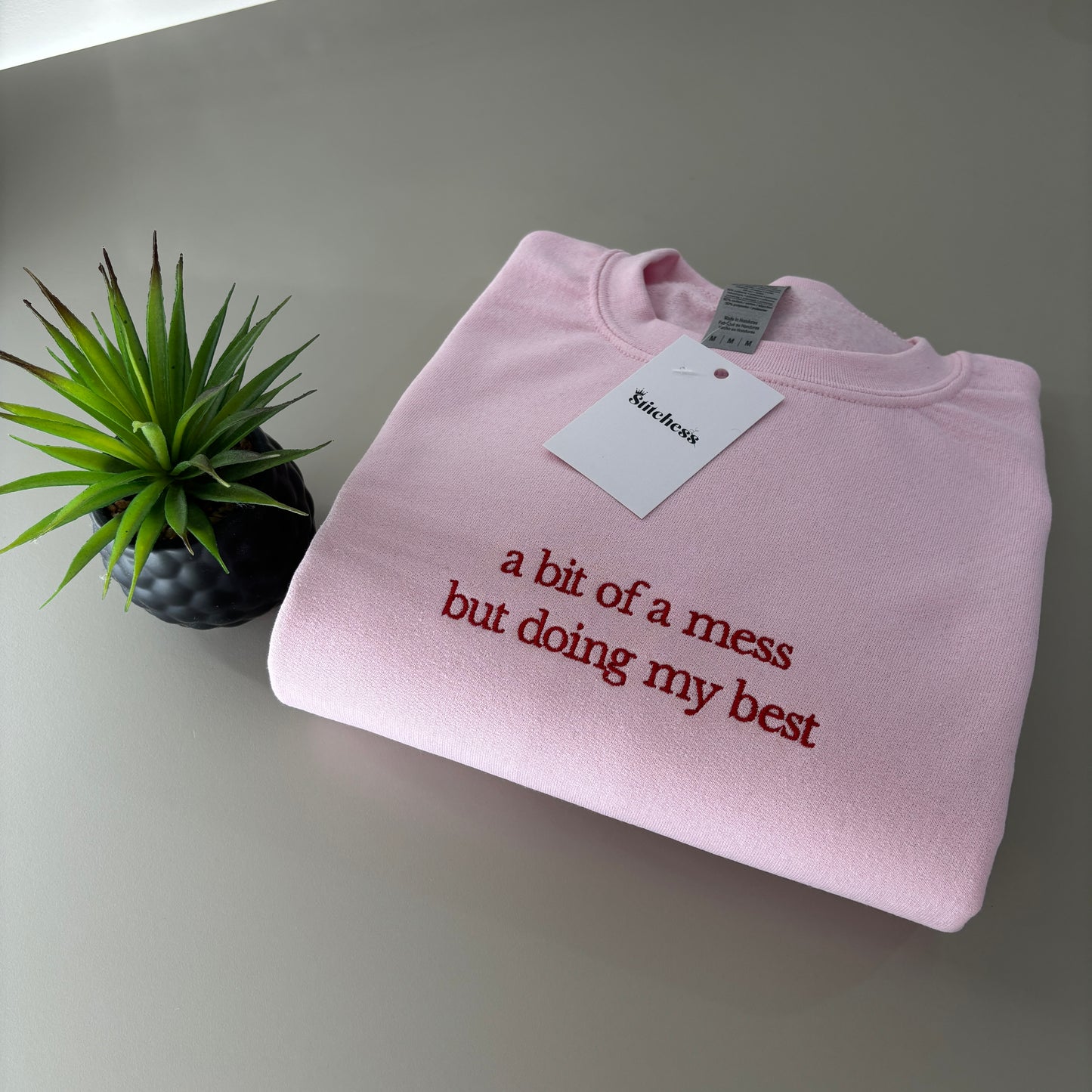 DOING MY BEST EMBROIDERED SWEATSHIRT/ T-SHIRT