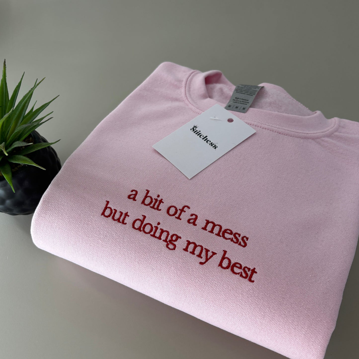DOING MY BEST EMBROIDERED SWEATSHIRT/ T-SHIRT