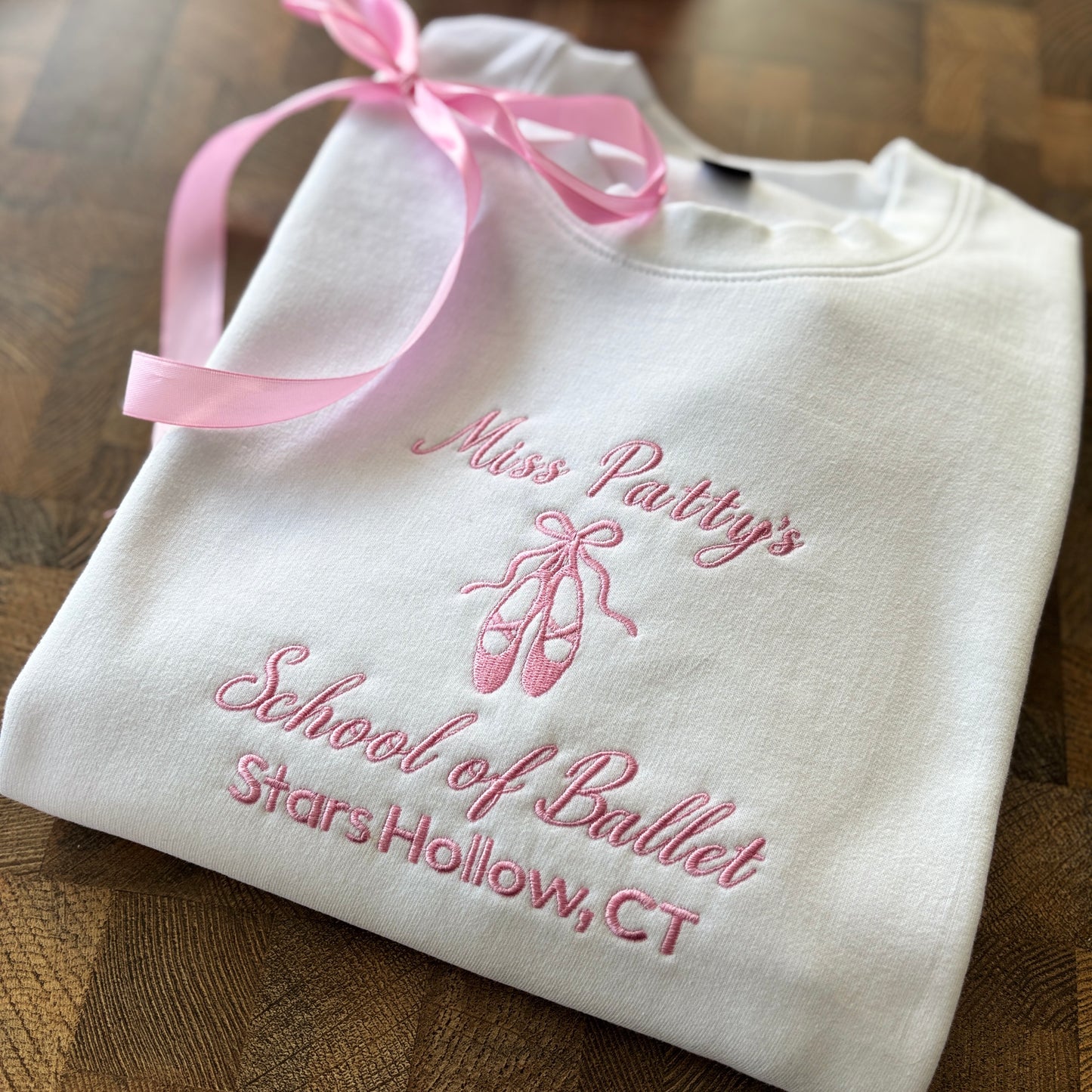 MISS PATTY'S SCHOOL OF BALLET EMBROIDERED SWEATSHIRT