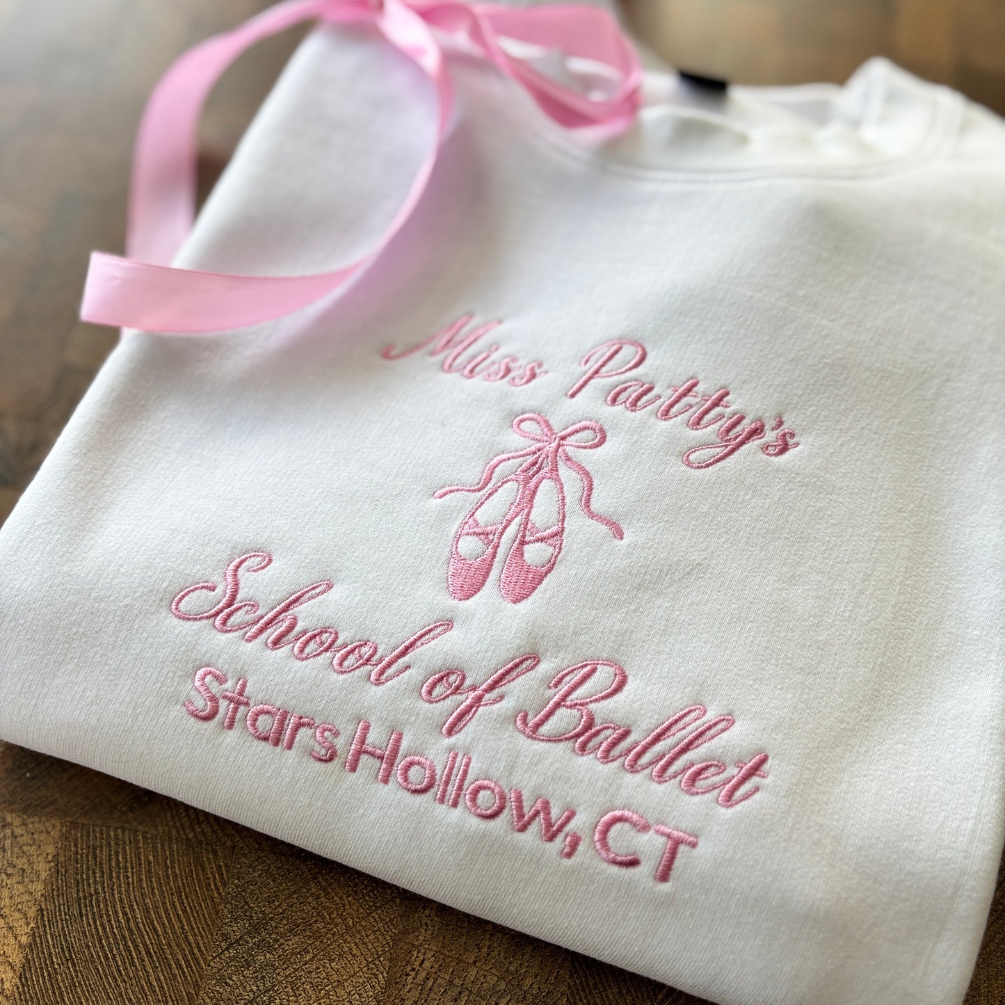 MISS PATTY'S SCHOOL OF BALLET EMBROIDERED SWEATSHIRT