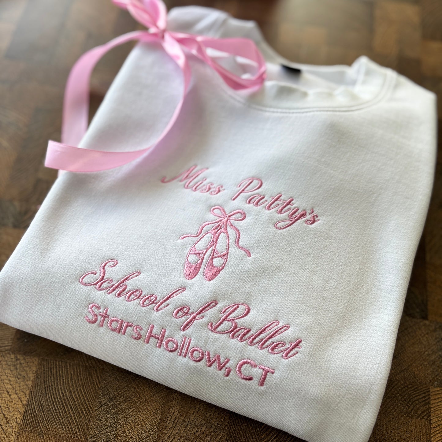 MISS PATTY'S SCHOOL OF BALLET EMBROIDERED SWEATSHIRT