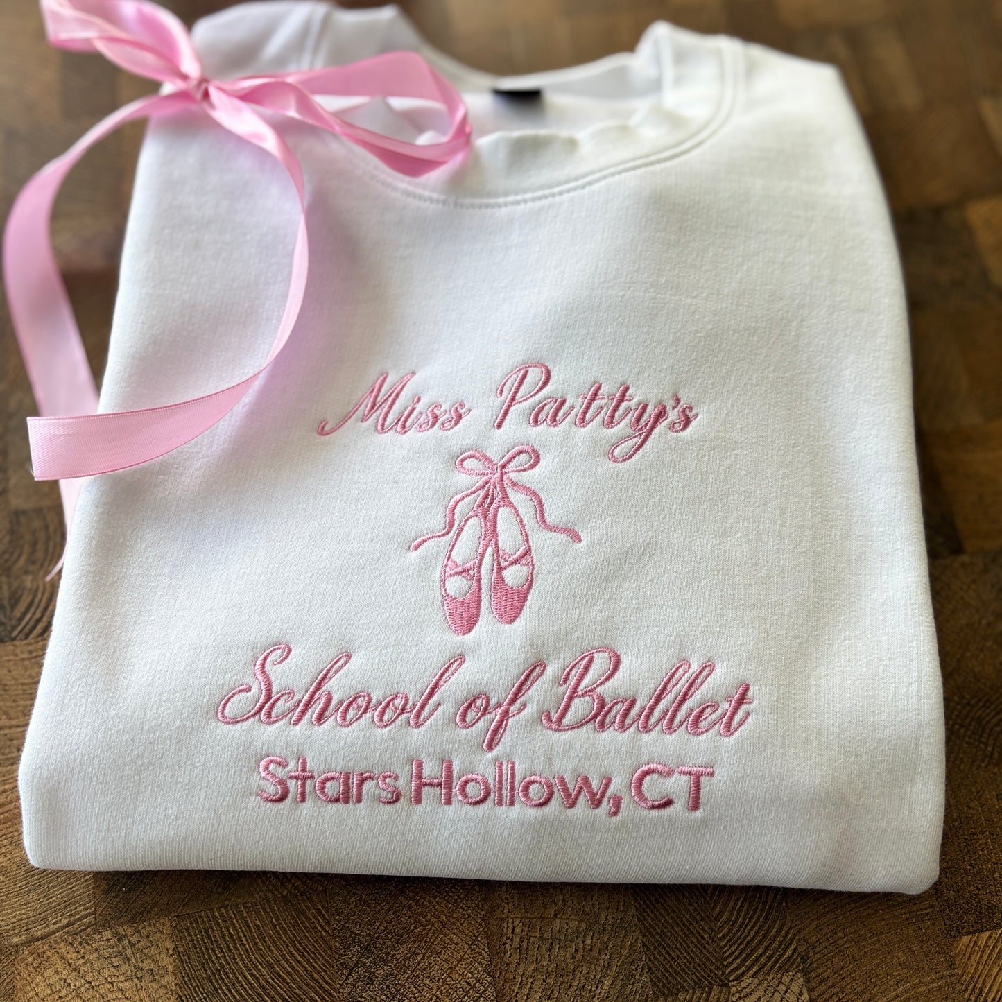 MISS PATTY'S SCHOOL OF BALLET EMBROIDERED SWEATSHIRT
