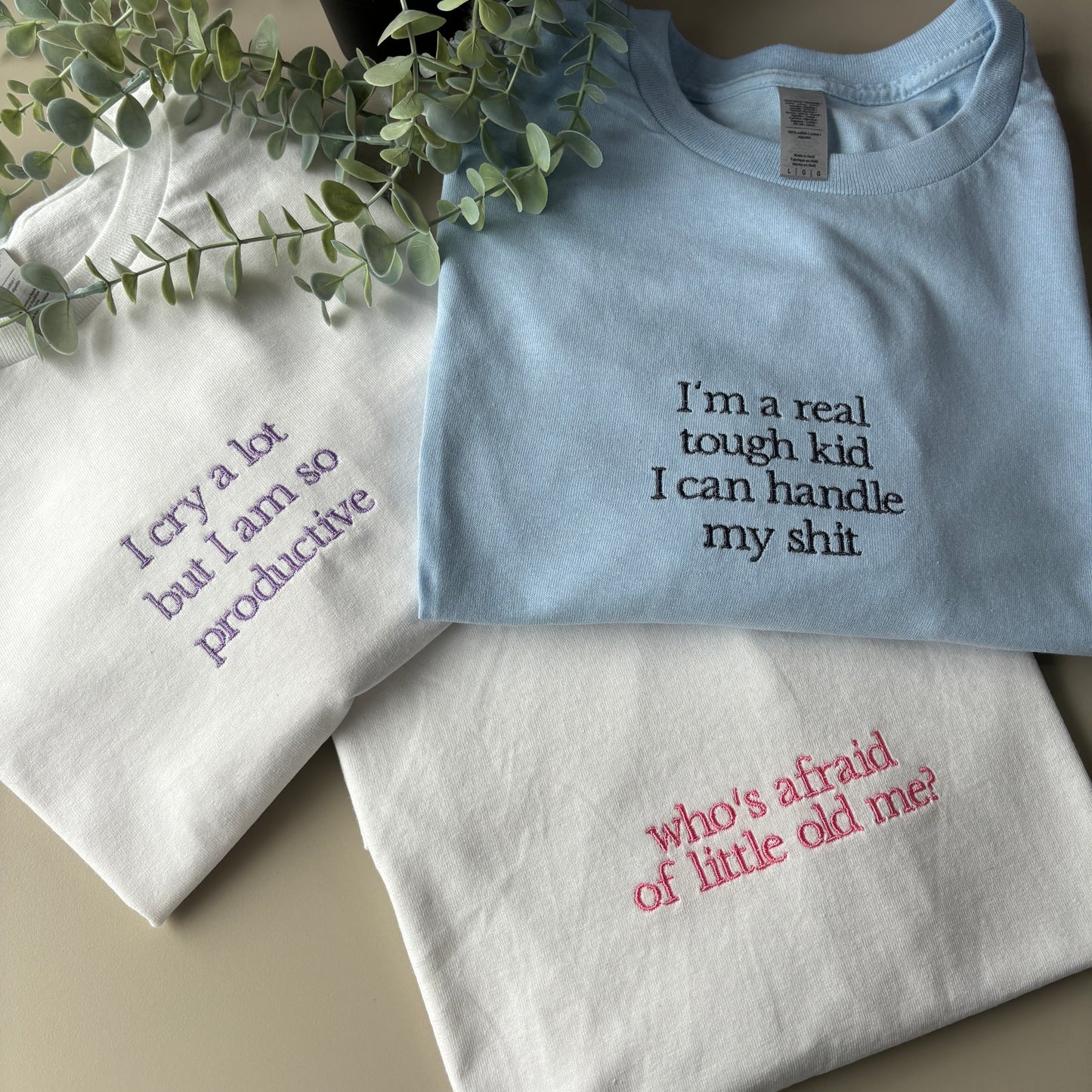 REAL TOUGH KID EMBROIDERED T-SHIRT/SWEATSHIRT