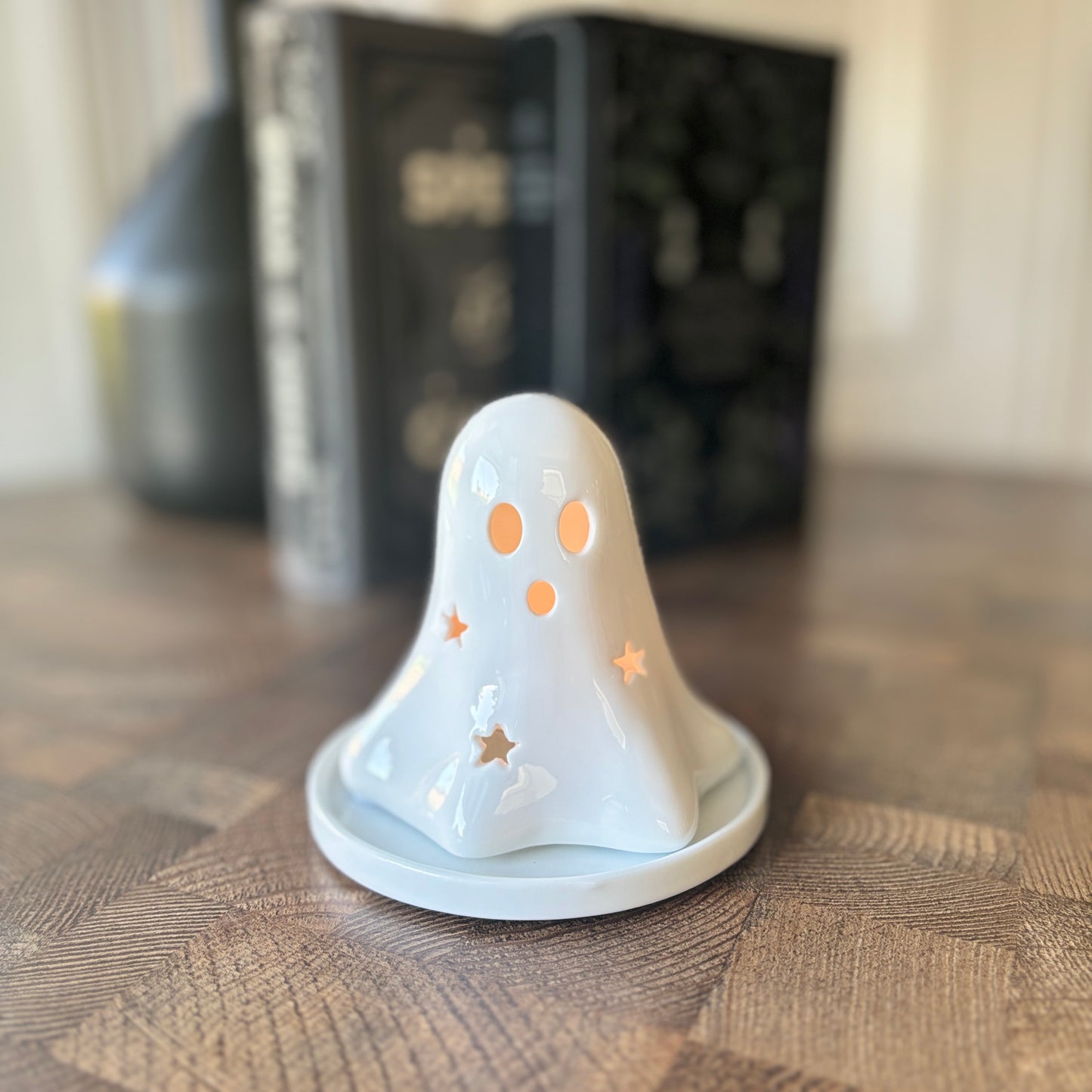 FRIENDLY GHOST TEA LIGHT HOLDER/ INCENSE BURNER
