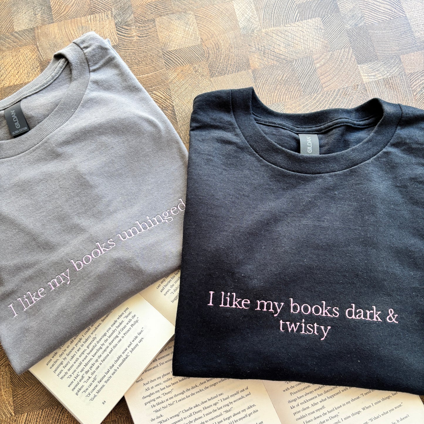 THE PASTEL BOOKSHELF X STITCHESS BOOKISH SLOGAN T-SHIRTS