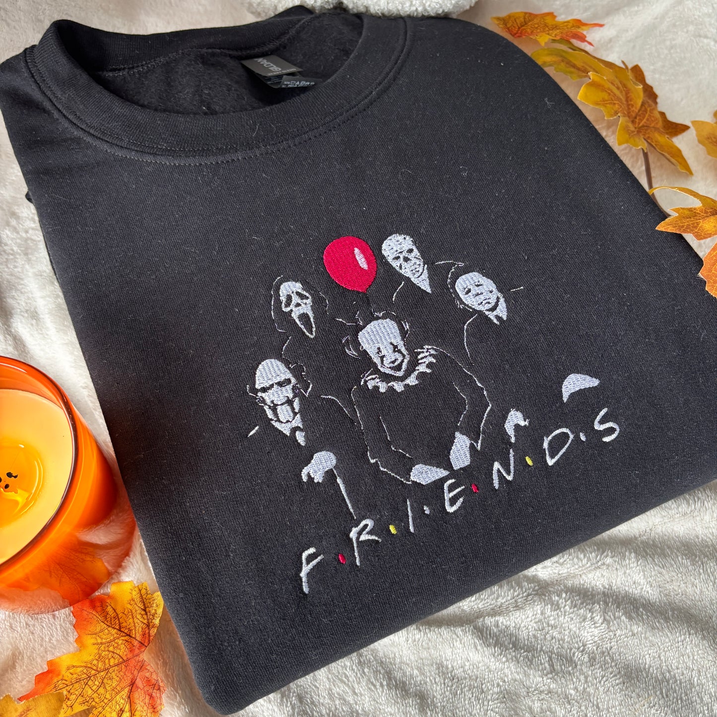 SCARY FRIENDS EMBROIDERED SWEATSHIRT