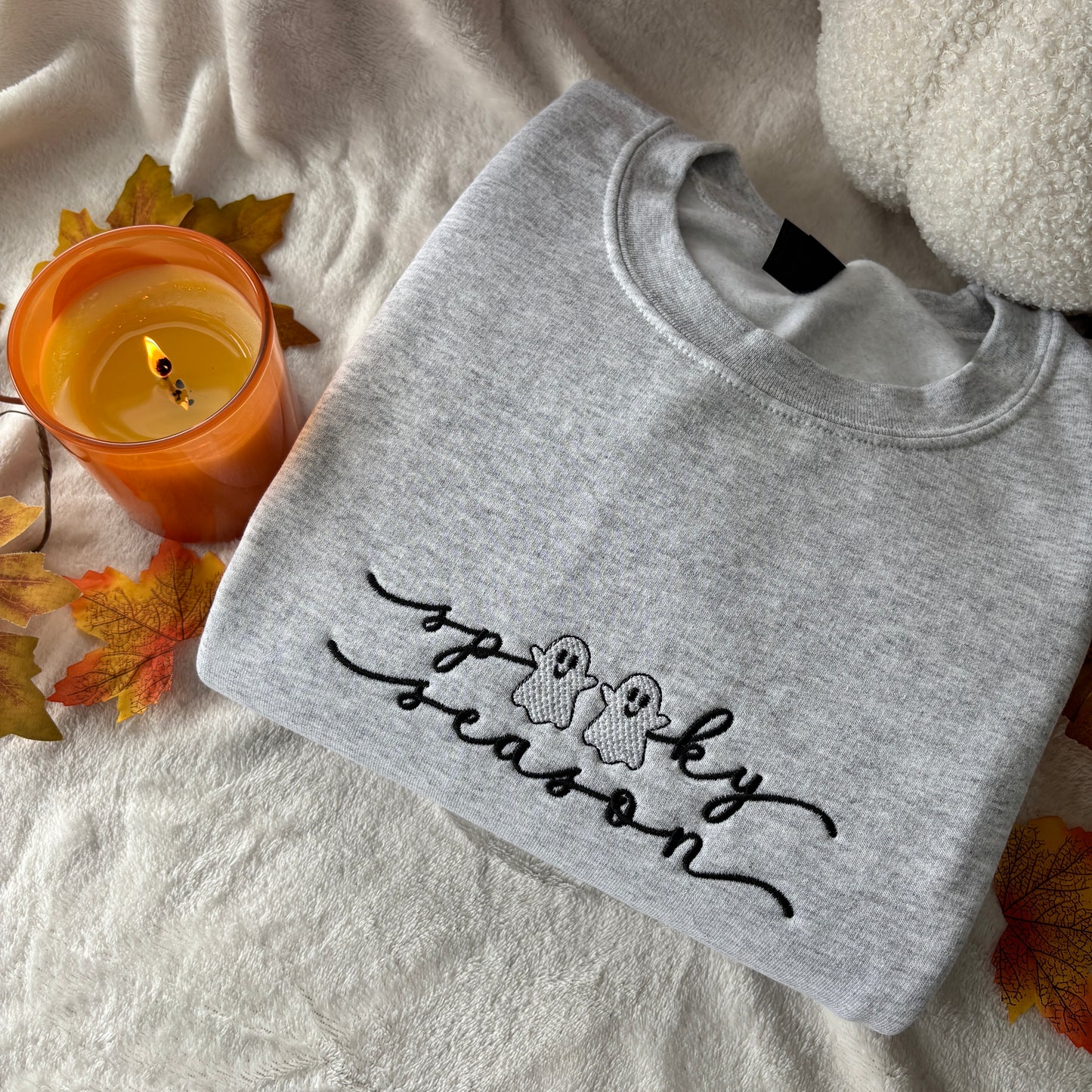 SPOOKY SEASON EMBROIDERED SWEATSHIRT