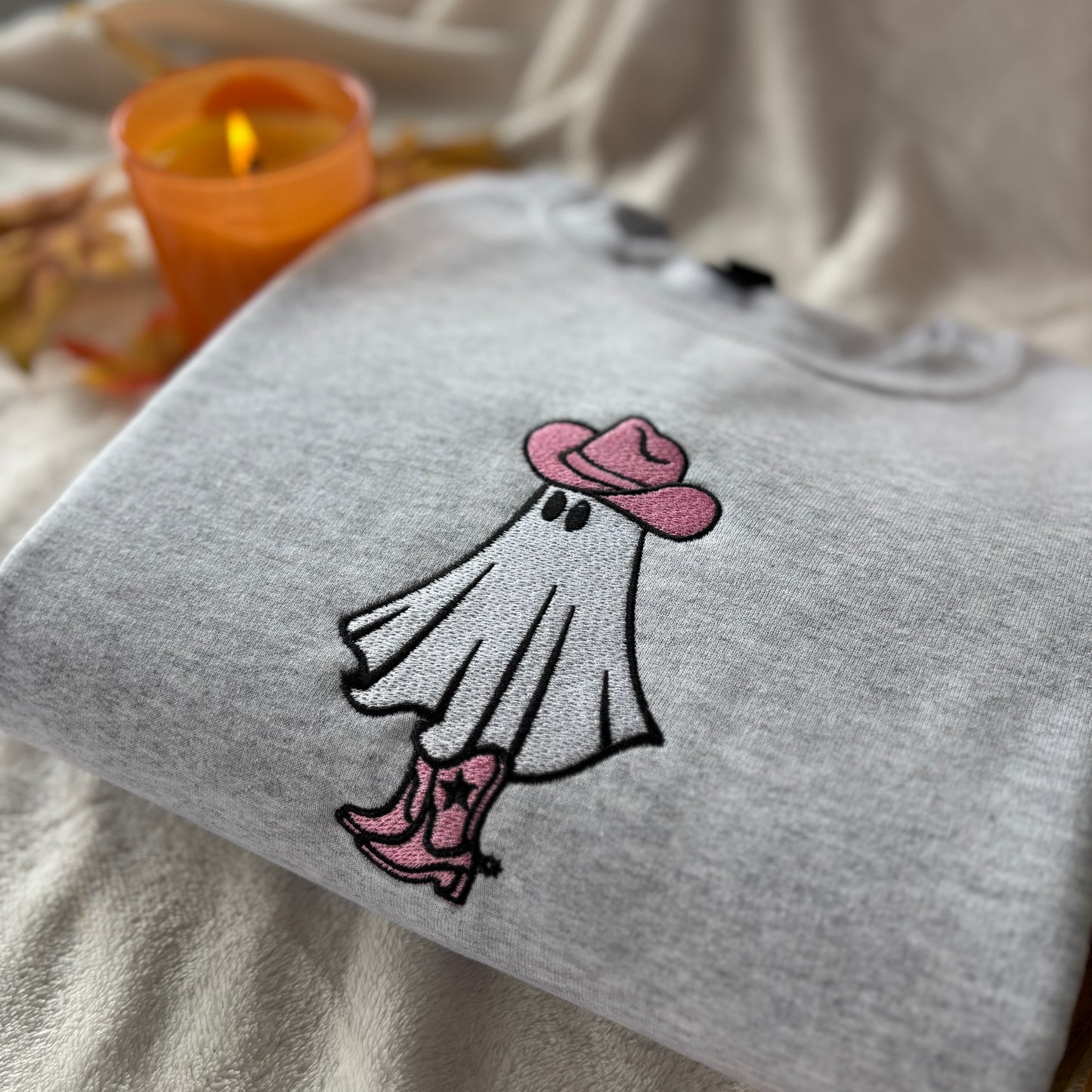 COWBOY GHOST EMBROIDERED SWEATSHIRT