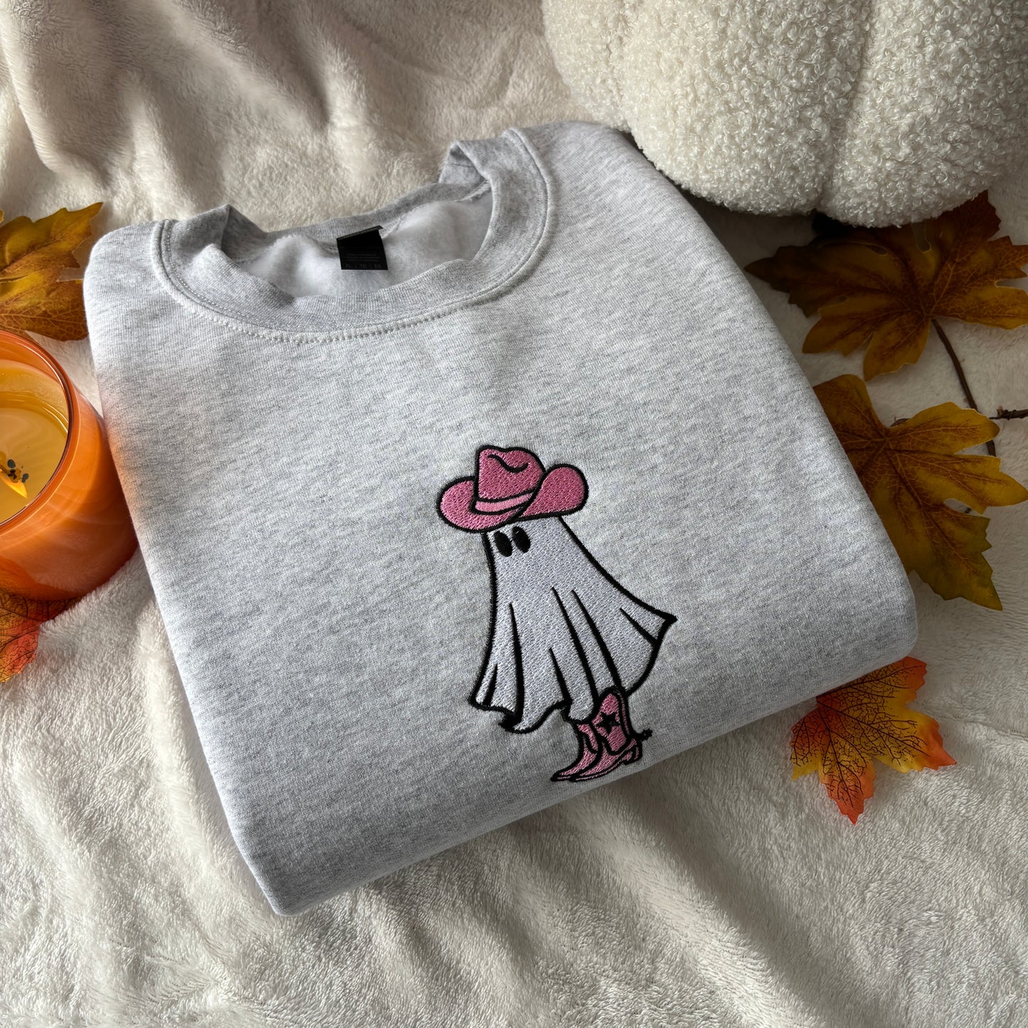 COWBOY GHOST EMBROIDERED SWEATSHIRT