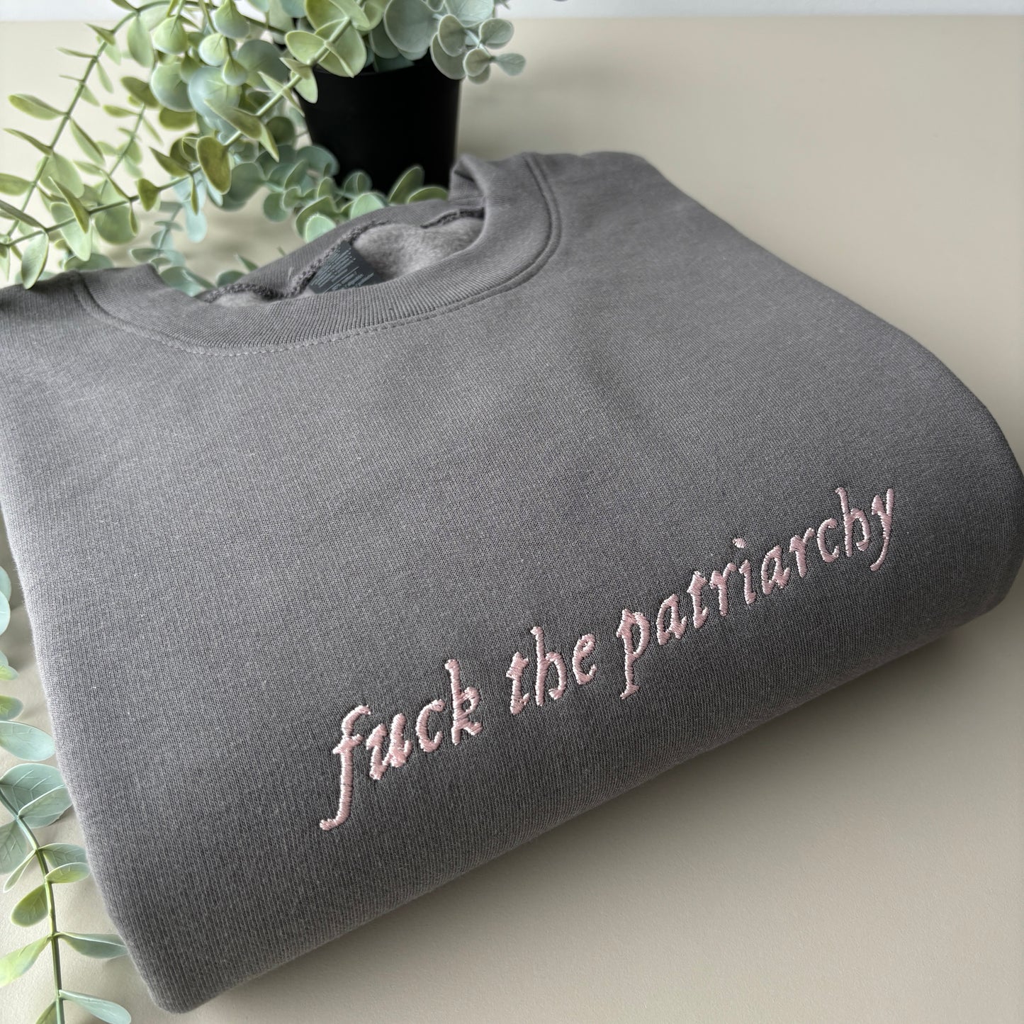 F THE PATRIARCHY EMBROIDERED SWEATSHIRT