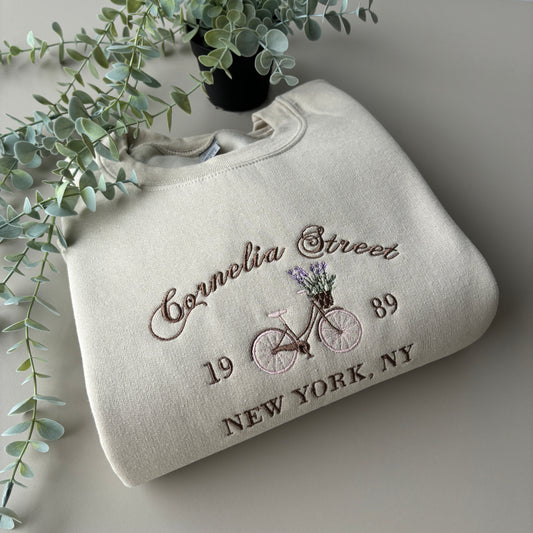 CORNELIA STREET EMBROIDERED SWEATSHIRT