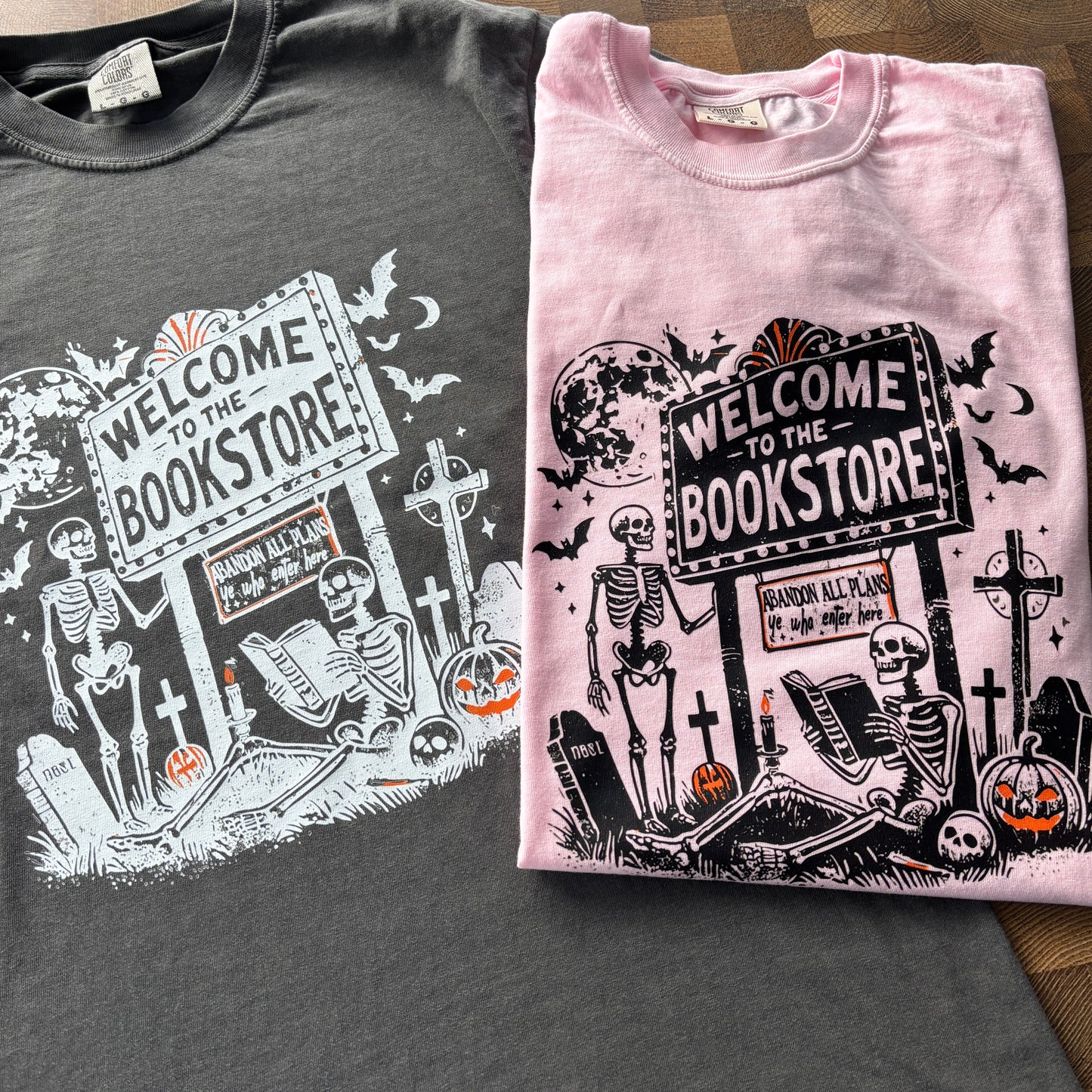 HAUNTED BOOKSTORE PRINTED T-SHIRT 👻