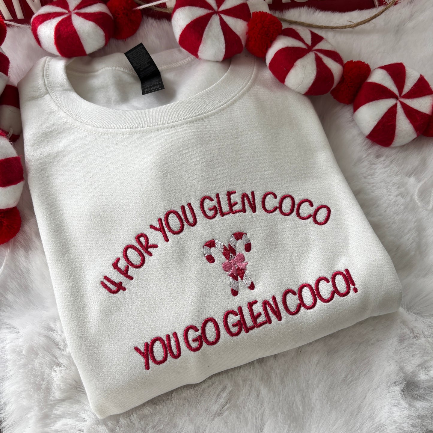 4 FOR YOU GLEN COCO! EMBROIDERED SWEATSHIRT