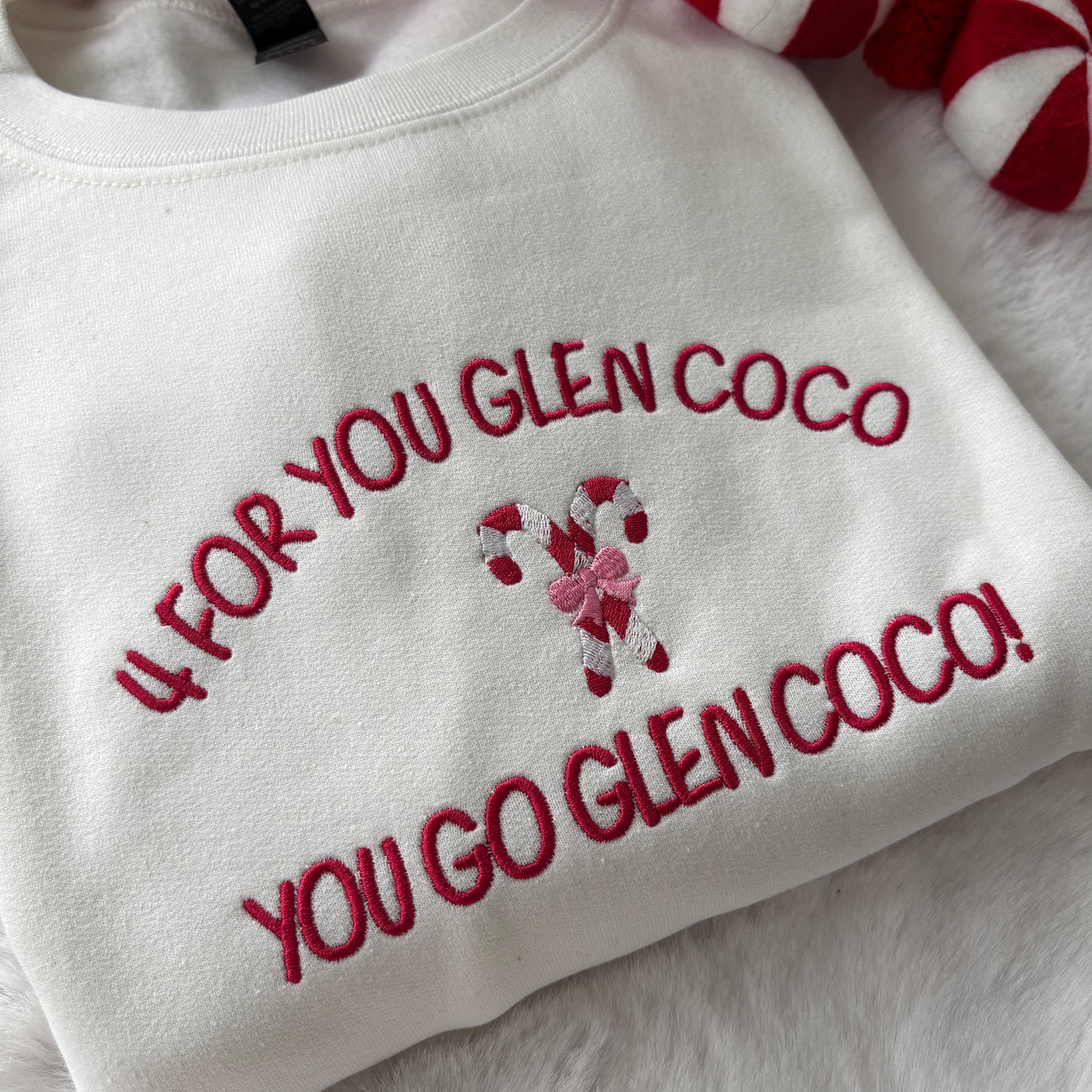 4 FOR YOU GLEN COCO! EMBROIDERED SWEATSHIRT