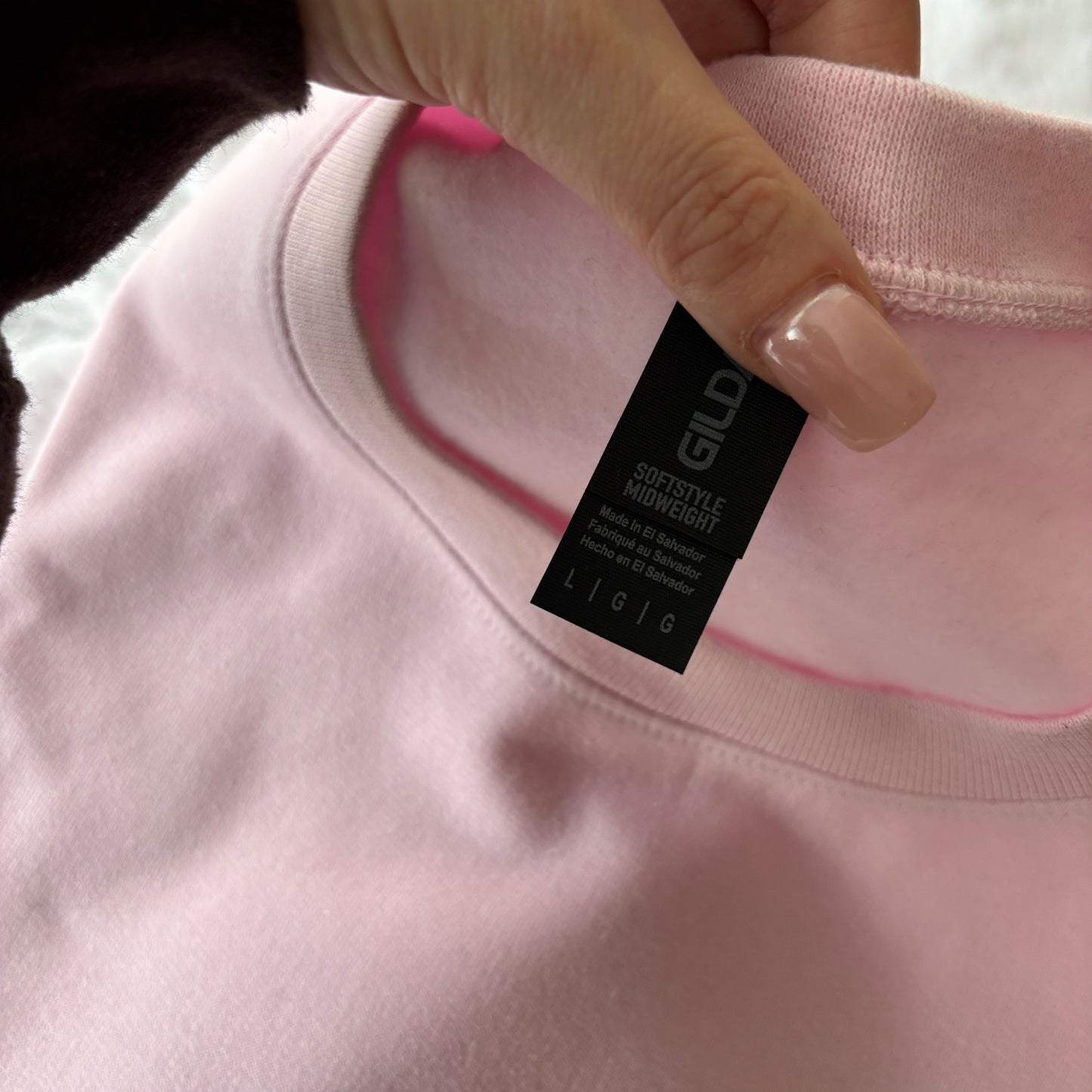 READY TO SHIP LARGE PINK MERRY WOOFMAS EMBROIDERED SWEATSHIRT